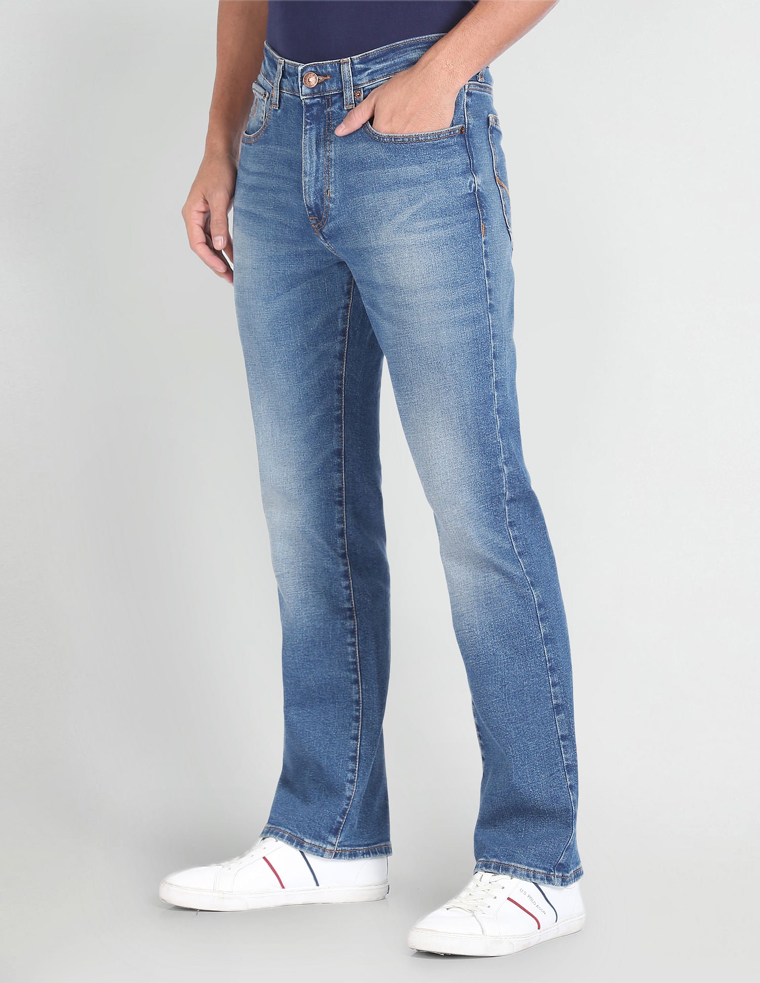 Connor Bootcut Fit Blue Jeans Blue - U.S. POLO ASSN. | Large
