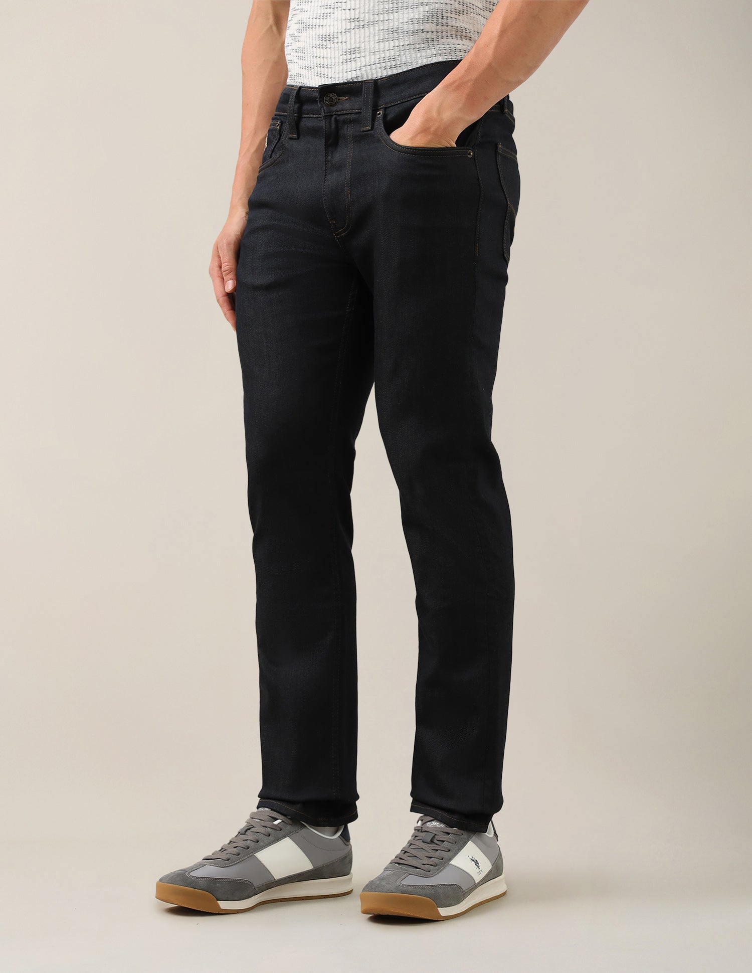Harold Slim Straight Fit Blue Jeans Dark Blue - U.S. Polo Assn. India | Large