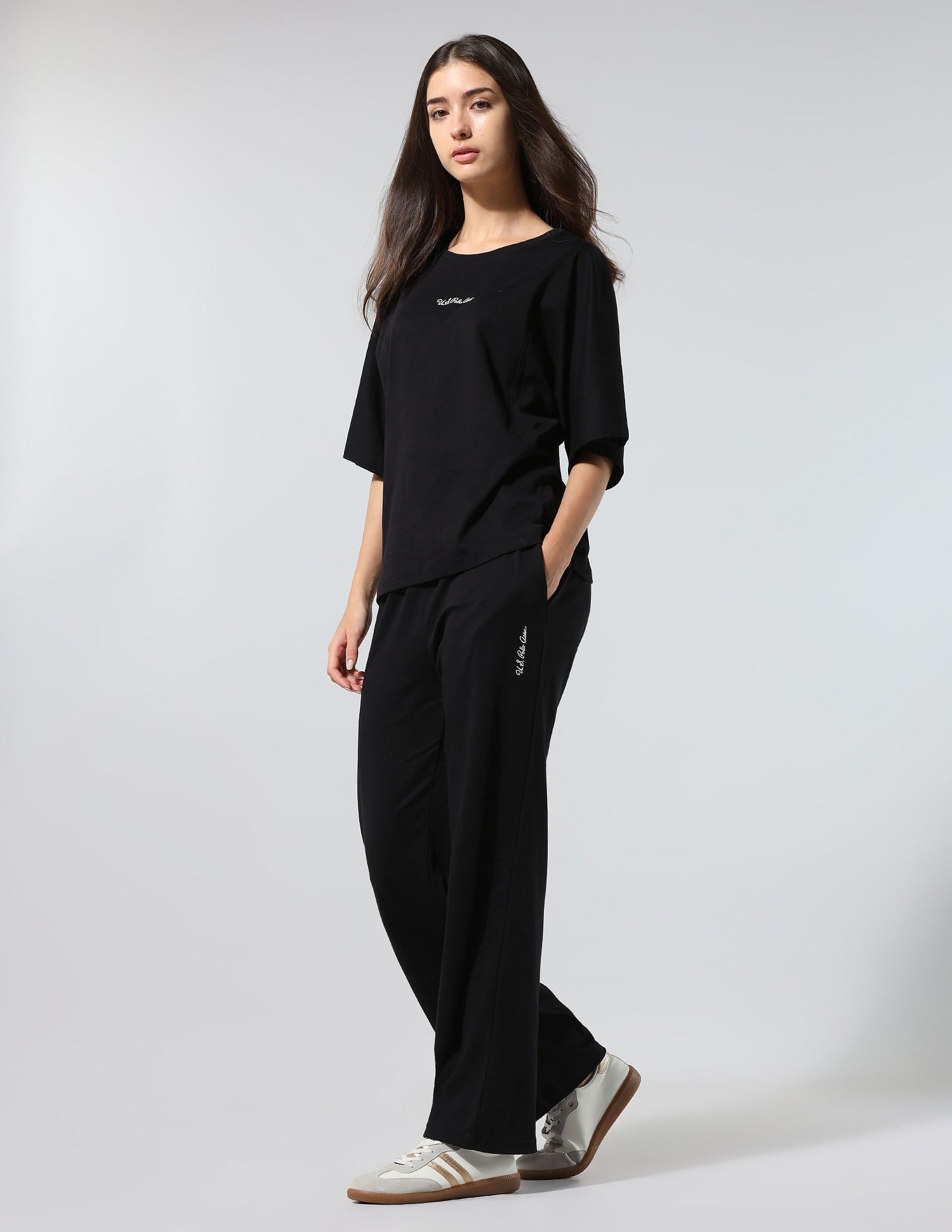 Relaxed Fit Solid Co-Ords Black - U.S. POLO ASSN. | Large