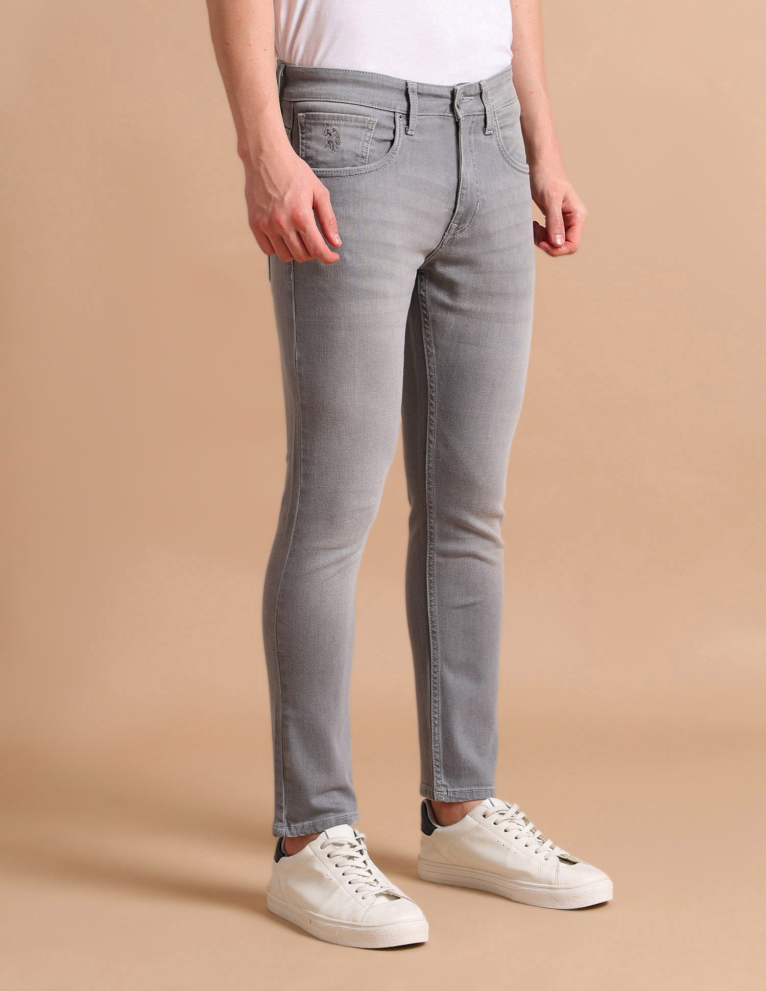 Henry Tapered Cropped Fit Grey Jeans Grey - U.S. POLO ASSN. | Large