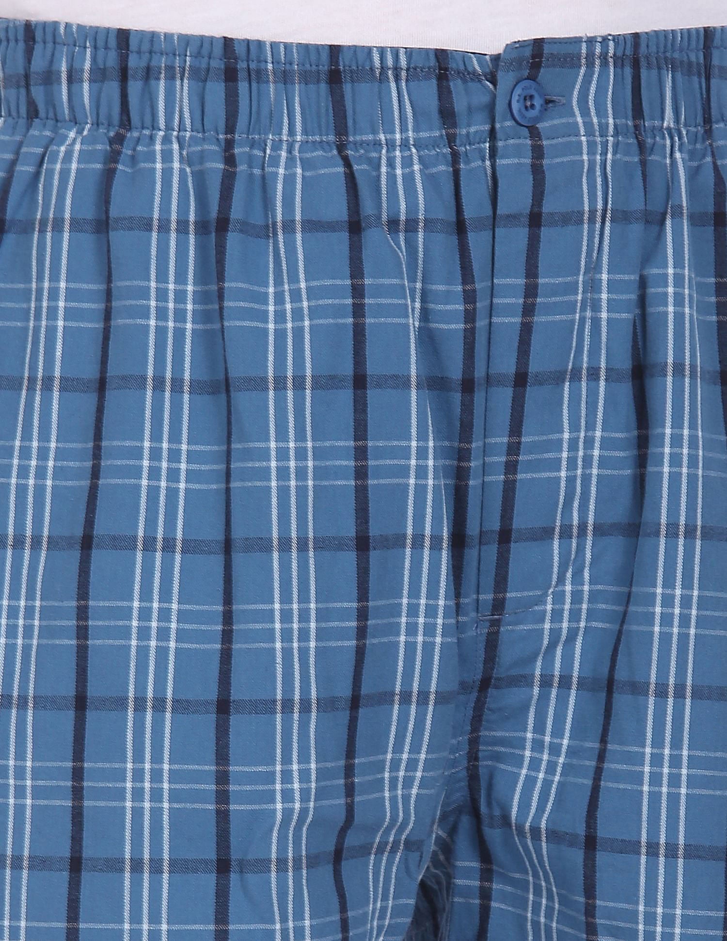 Pure Cotton Checked I692 Bermudas - Pack Of 1 Light Blue - U.S. POLO ASSN. | Large