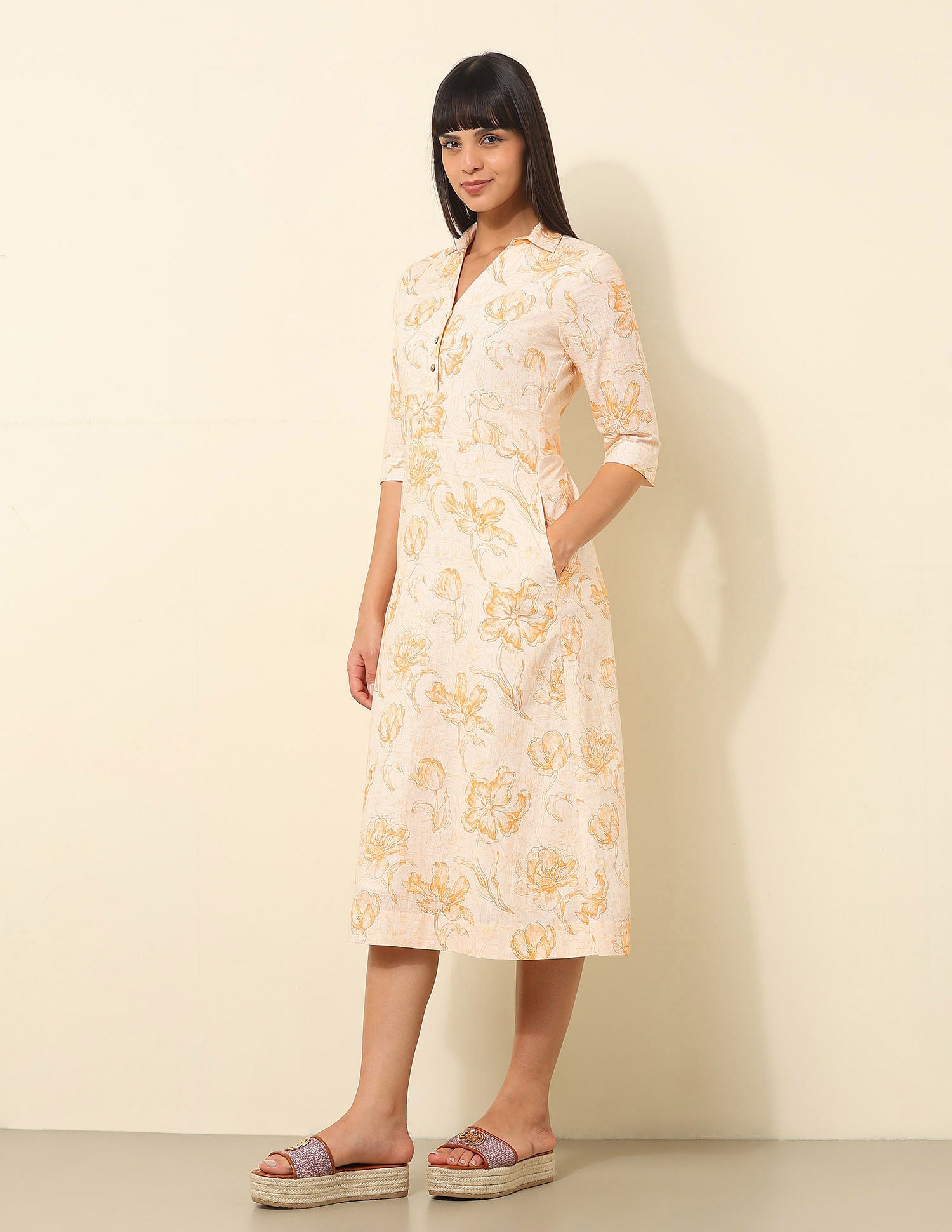 Floral Printed Shirt Dress Multicolour - U.S. Polo Assn. India | Large