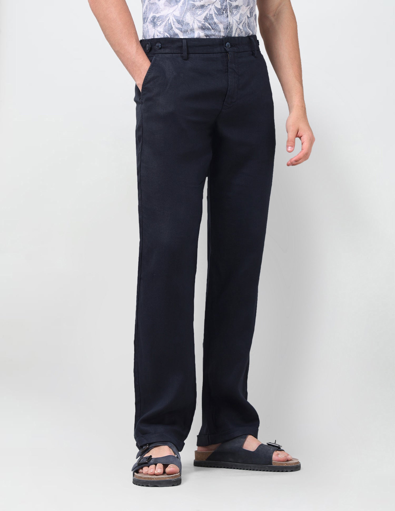 Mid Rise Riley Straight Fit Trousers Navy - U.S. Polo Assn. India | Large