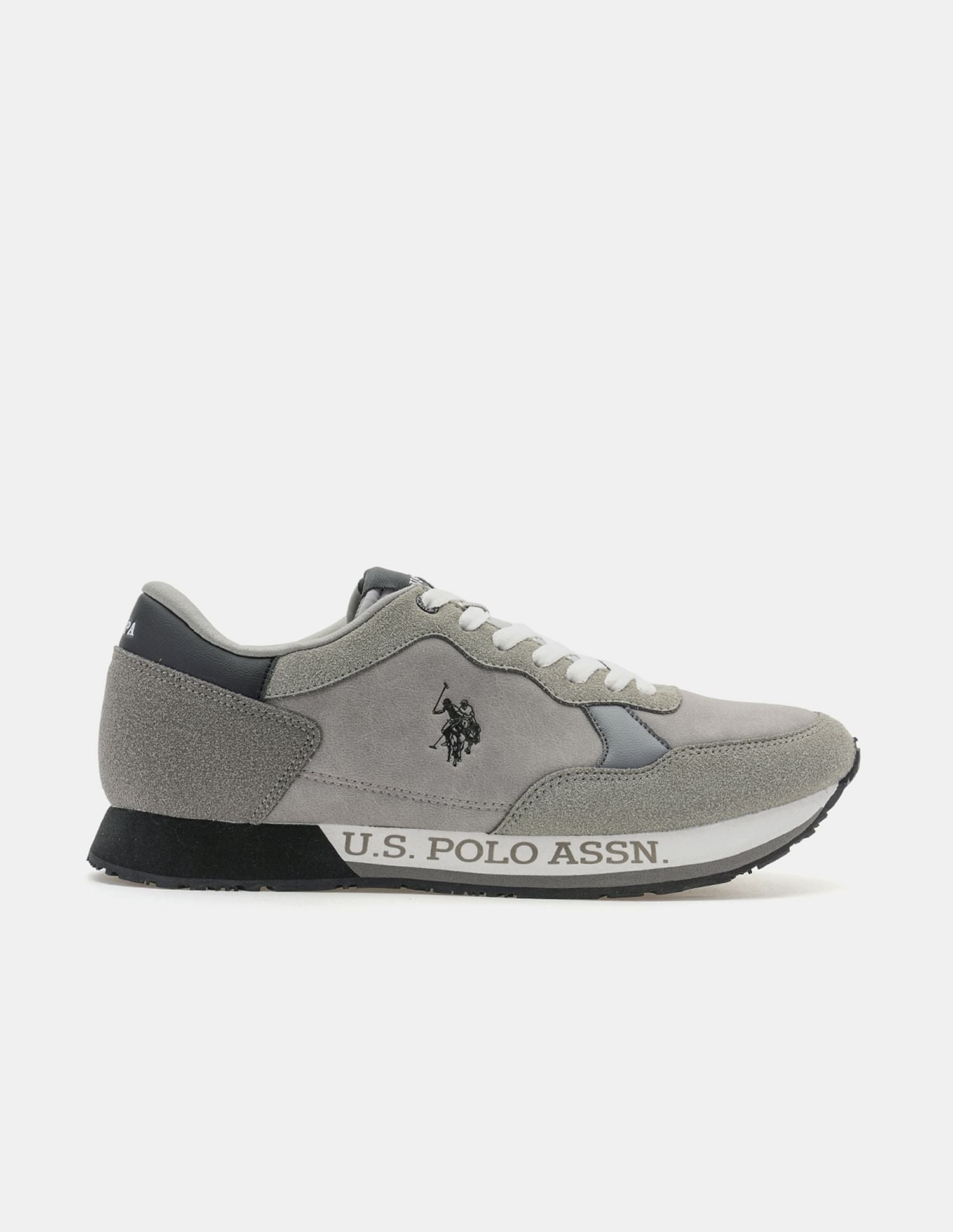 Men Caspian 2.0 Colour Blocked Sneakers Grey - U.S. POLO ASSN. | Large