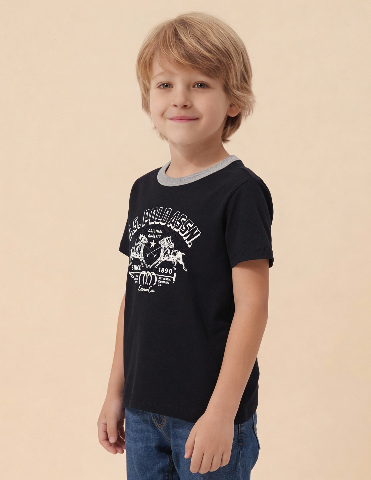 Graphic Printed Regular Fit T-Shirt Blue - U.S. Polo Assn. India | Large