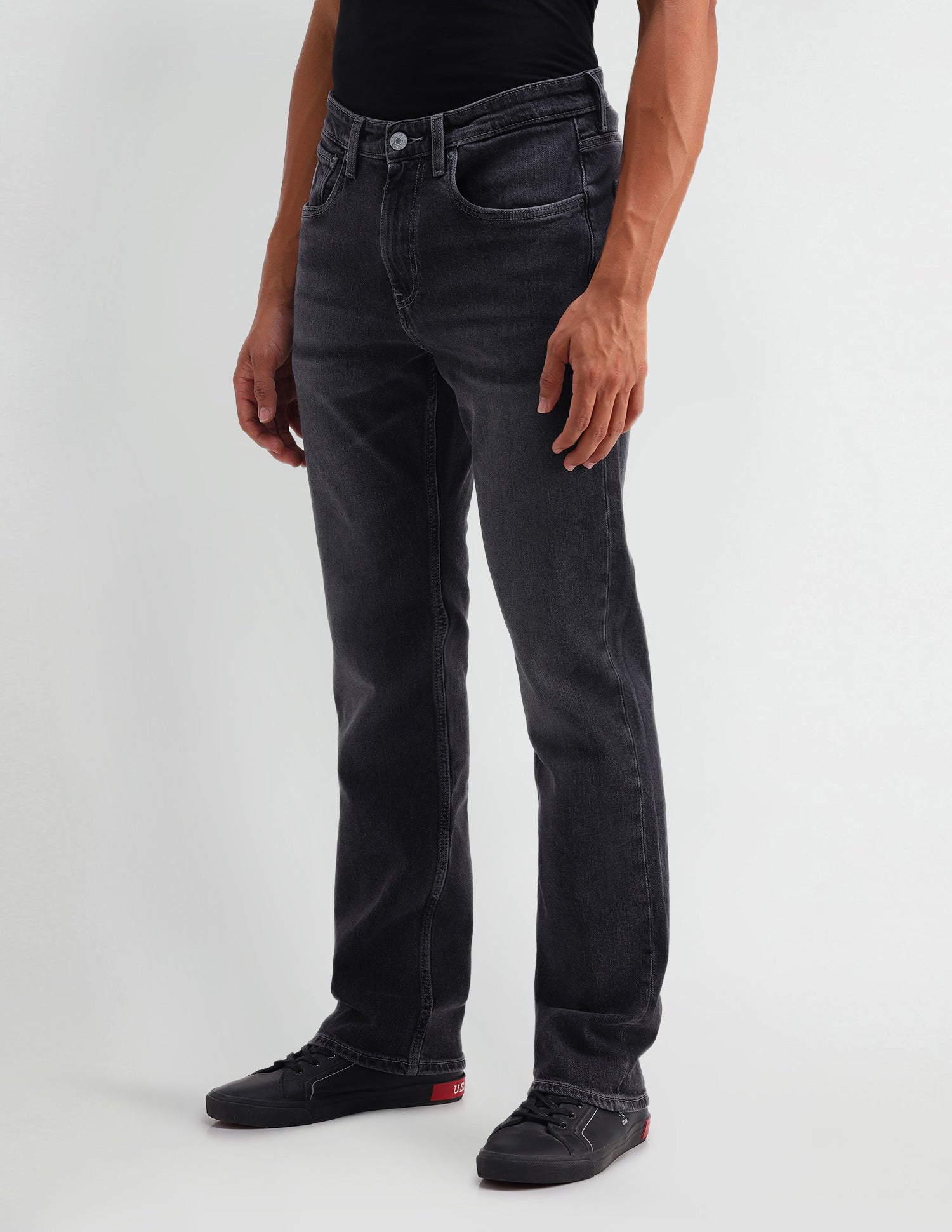 Harold Slim Straight Fit Grey Jeans Grey - U.S. POLO ASSN. | Large