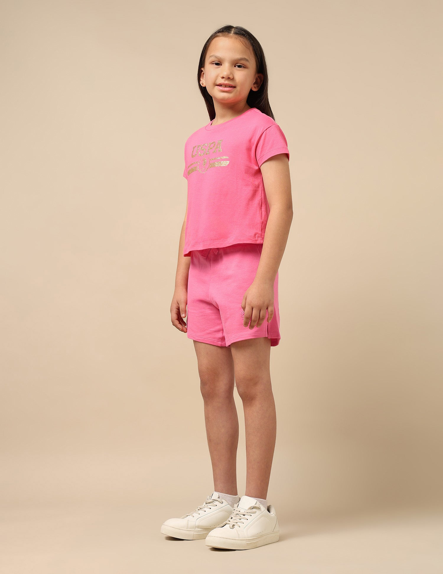 Crest Embroidered Coordinate Shorts Pink - U.S. POLO ASSN. | Large