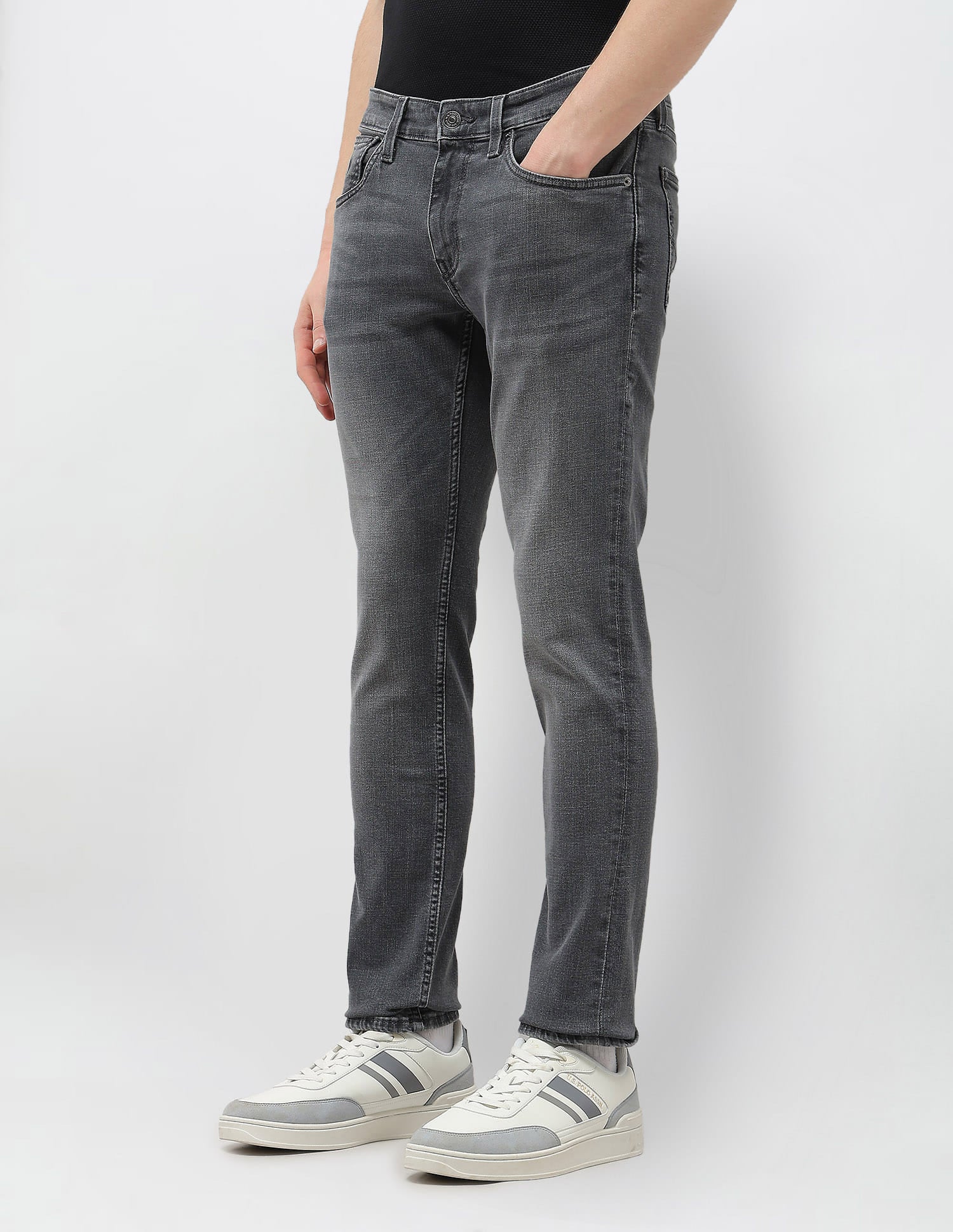 Brandon Slim-Tapered Fit Jeans Grey - U.S. Polo Assn. India | Large
