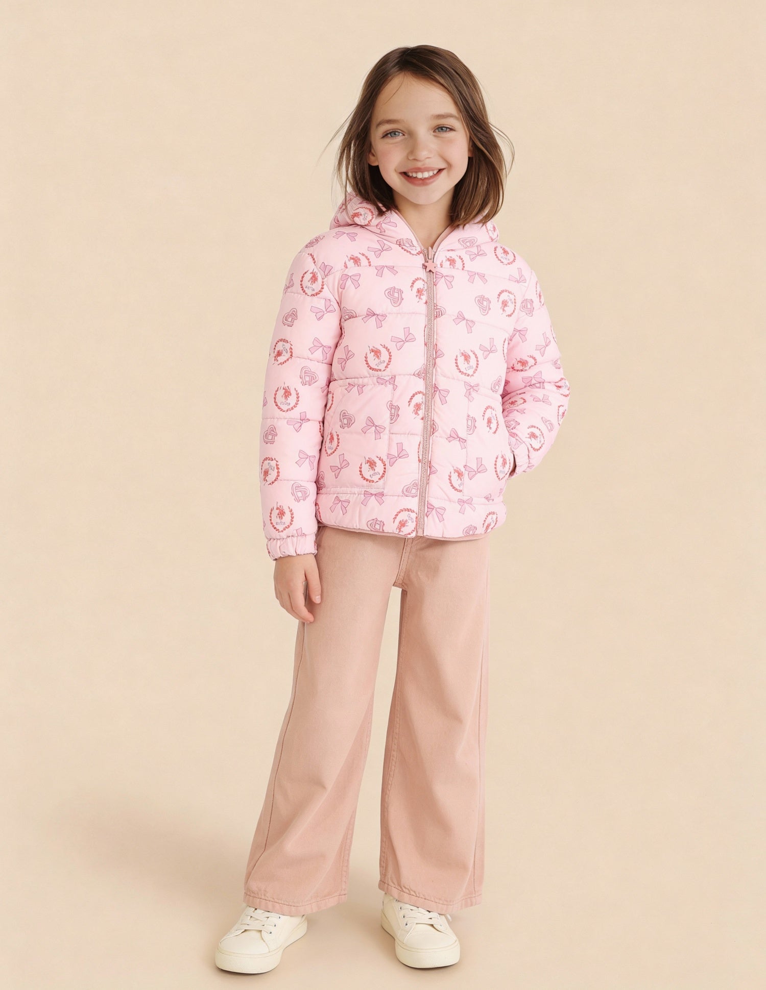Girls Reversible Regular Fit Jacket Pink - U.S. Polo Assn. India | Large