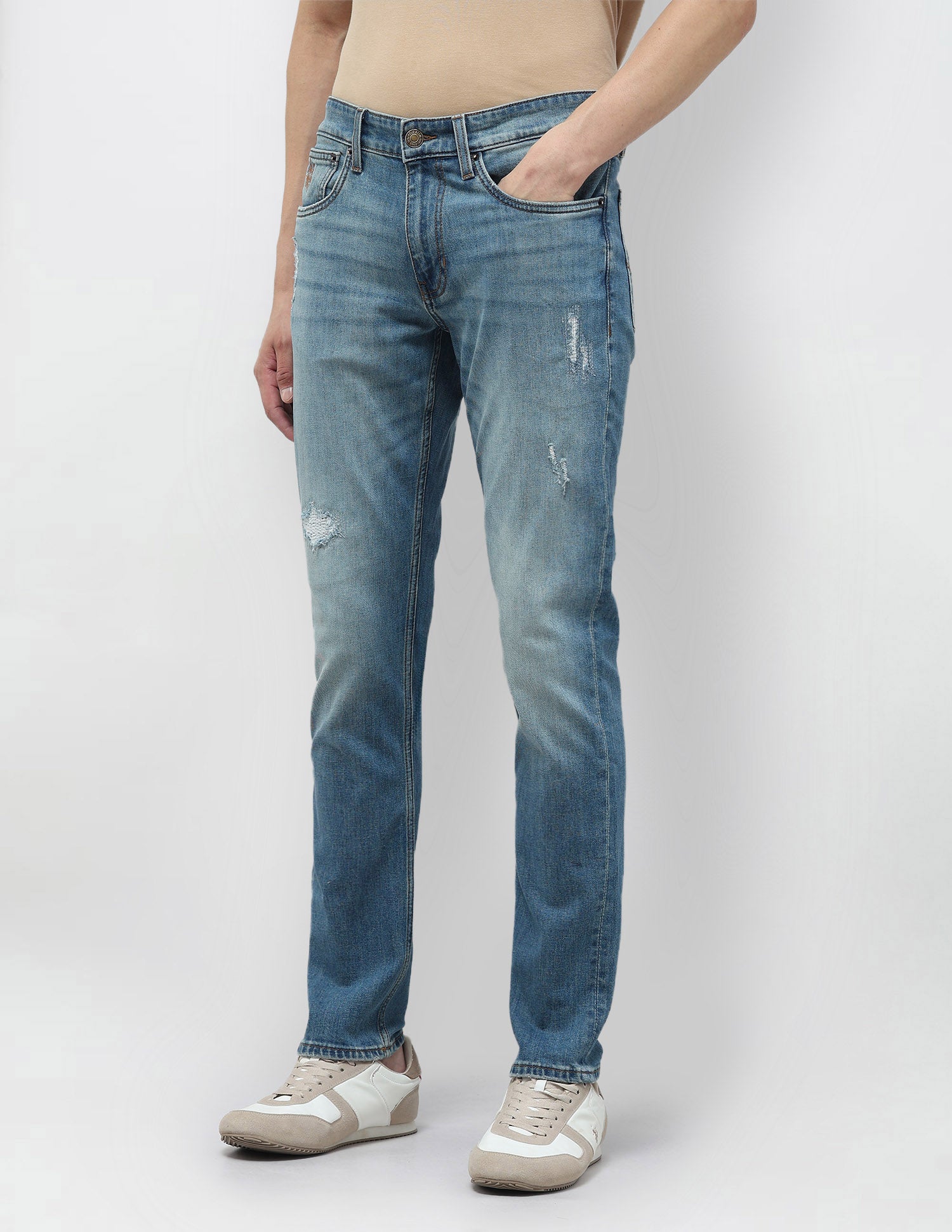 Brandon Slim-Tapered Fit Blue Jeans Blue - U.S. POLO ASSN. | Large