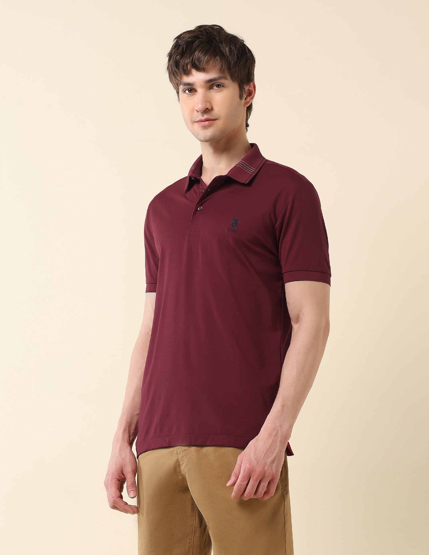 Solid Gentlemans Club Polo Shirt Maroon - U.S. Polo Assn. India | Large