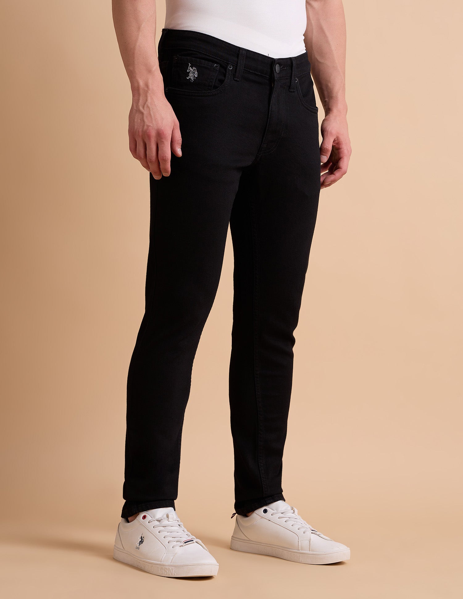 Brandon Slim Tapered Fit Black Jeans Black - U.S. POLO ASSN. | Large