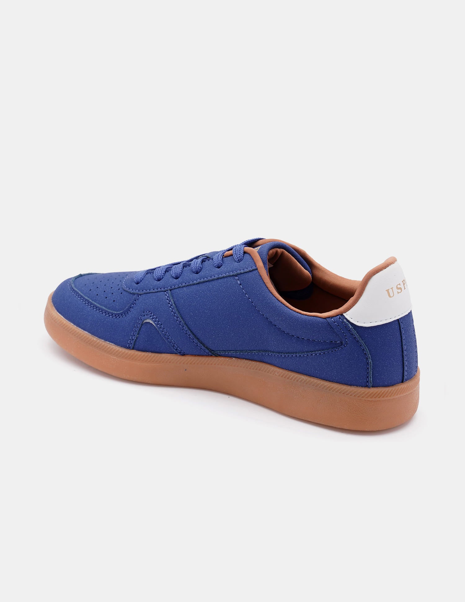 Women Round Toe Edda Striped Sneakers Blue - U.S. Polo Assn. India | Large