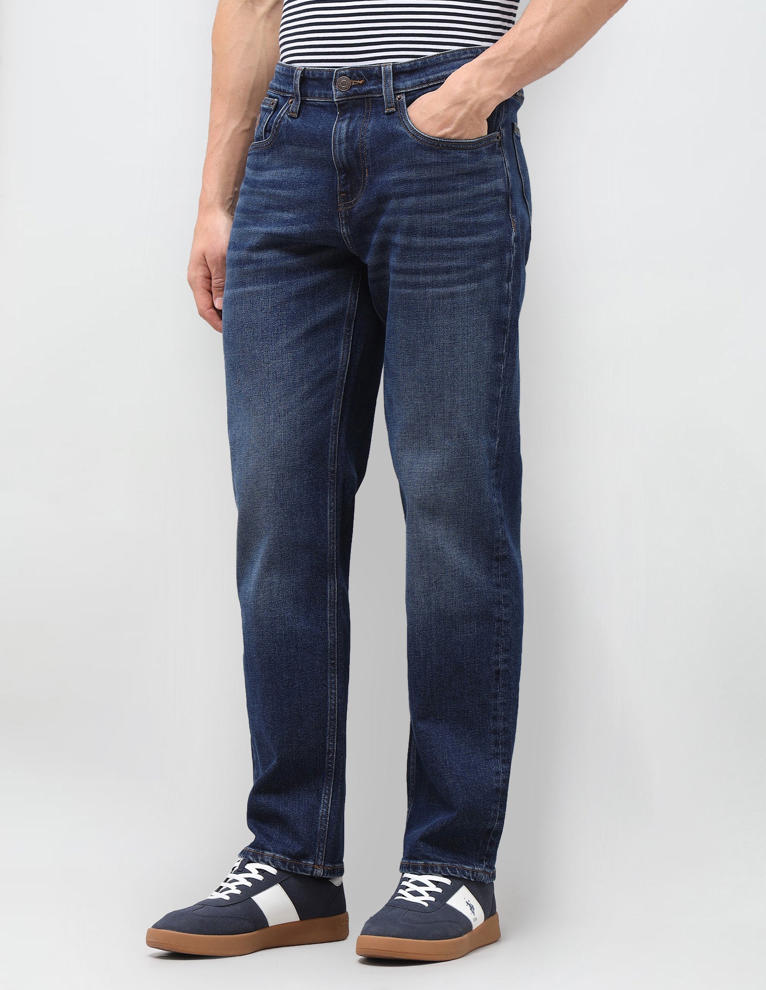 Shawn Relaxed Fit Blue Jeans Dark Blue - U.S. Polo Assn. India | Large