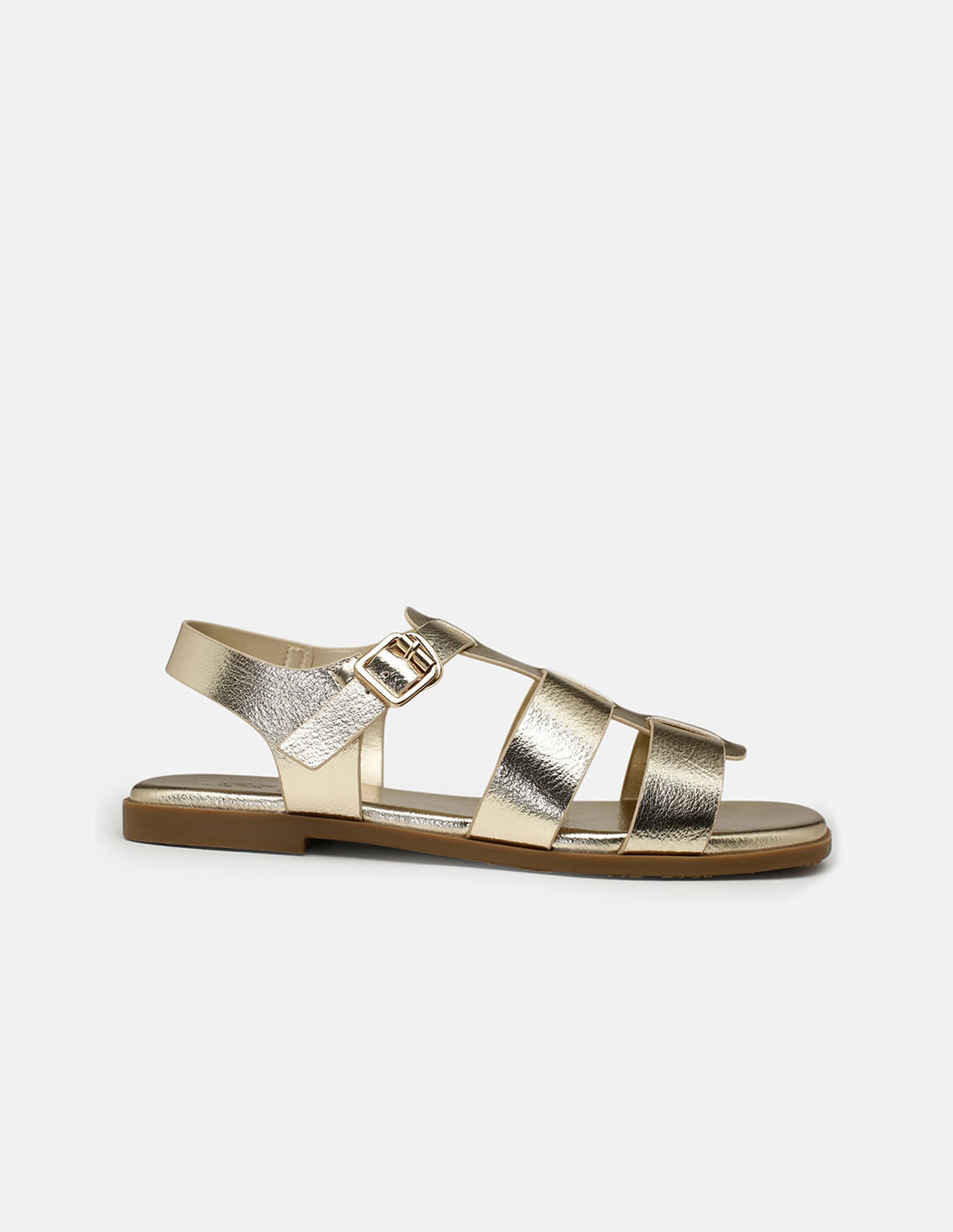 Edrien Metallic Open Toe Flats Gold - U.S. Polo Assn. India | Large