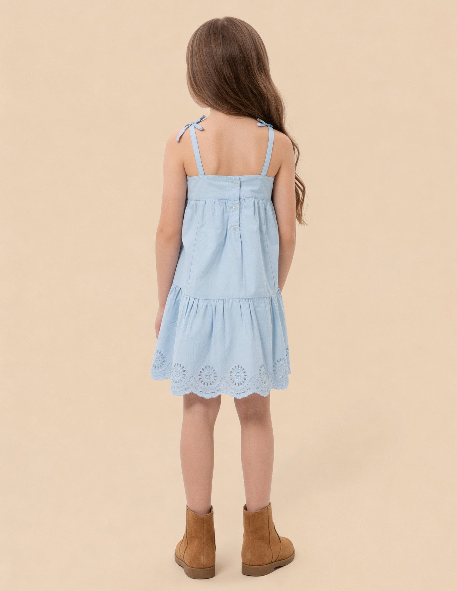 Cut Work Embroidered Dress Blue - U.S. Polo Assn. India | Large