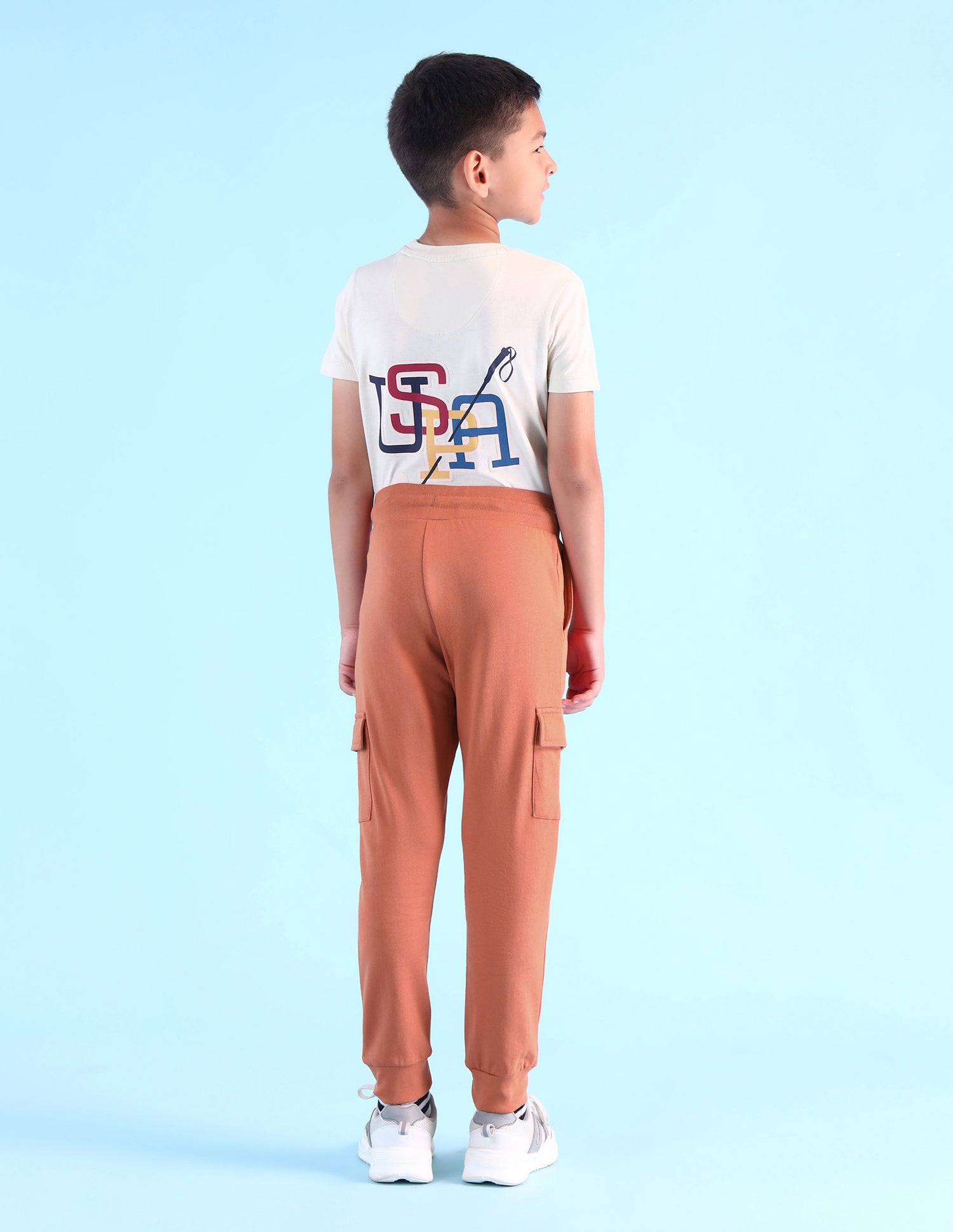 Boys Solid Regular Fit Joggers Rust - U.S. POLO ASSN. | Large