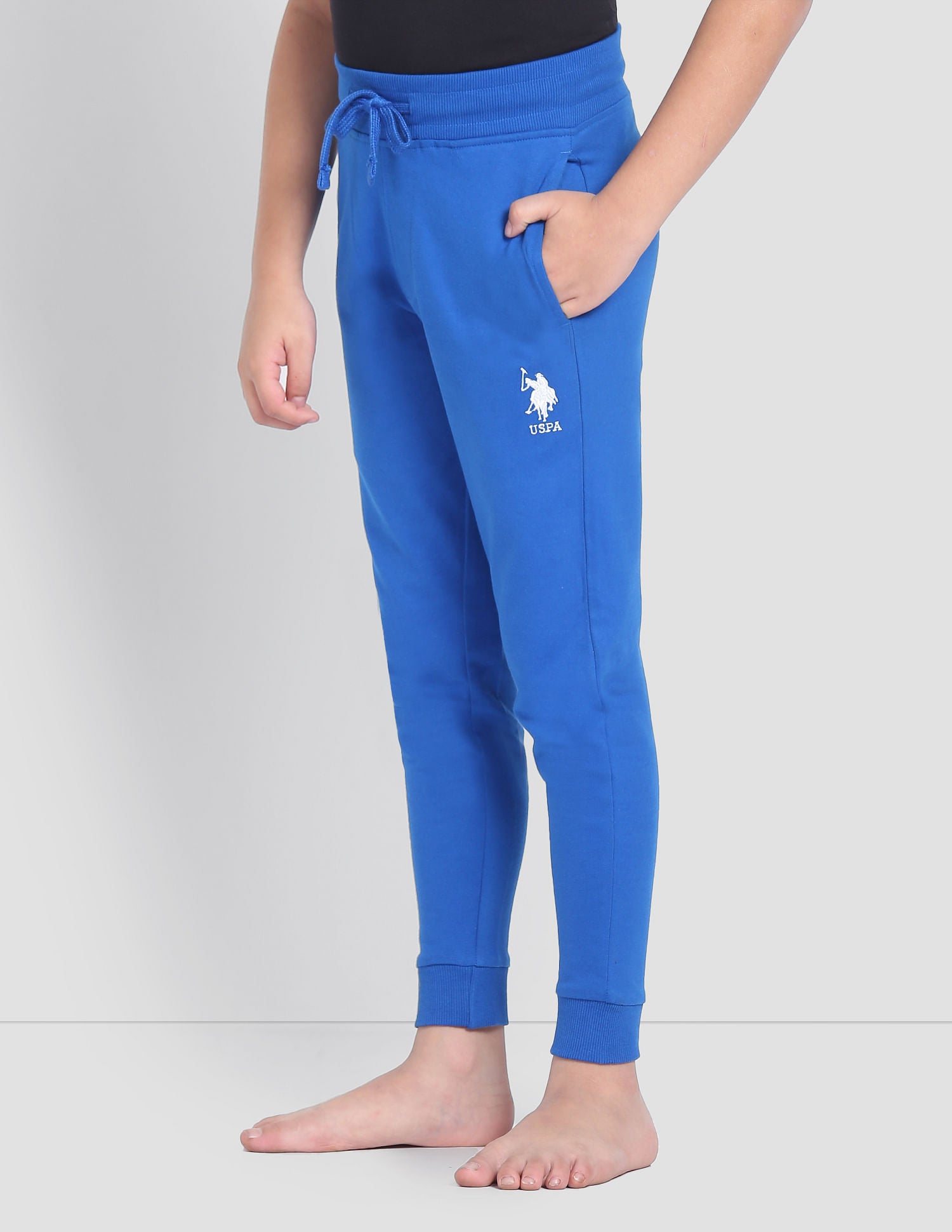 Mid Rise Drawstring Waist OKJ01 Joggers - Pack Of 1 Blue - U.S. POLO ASSN. | Large