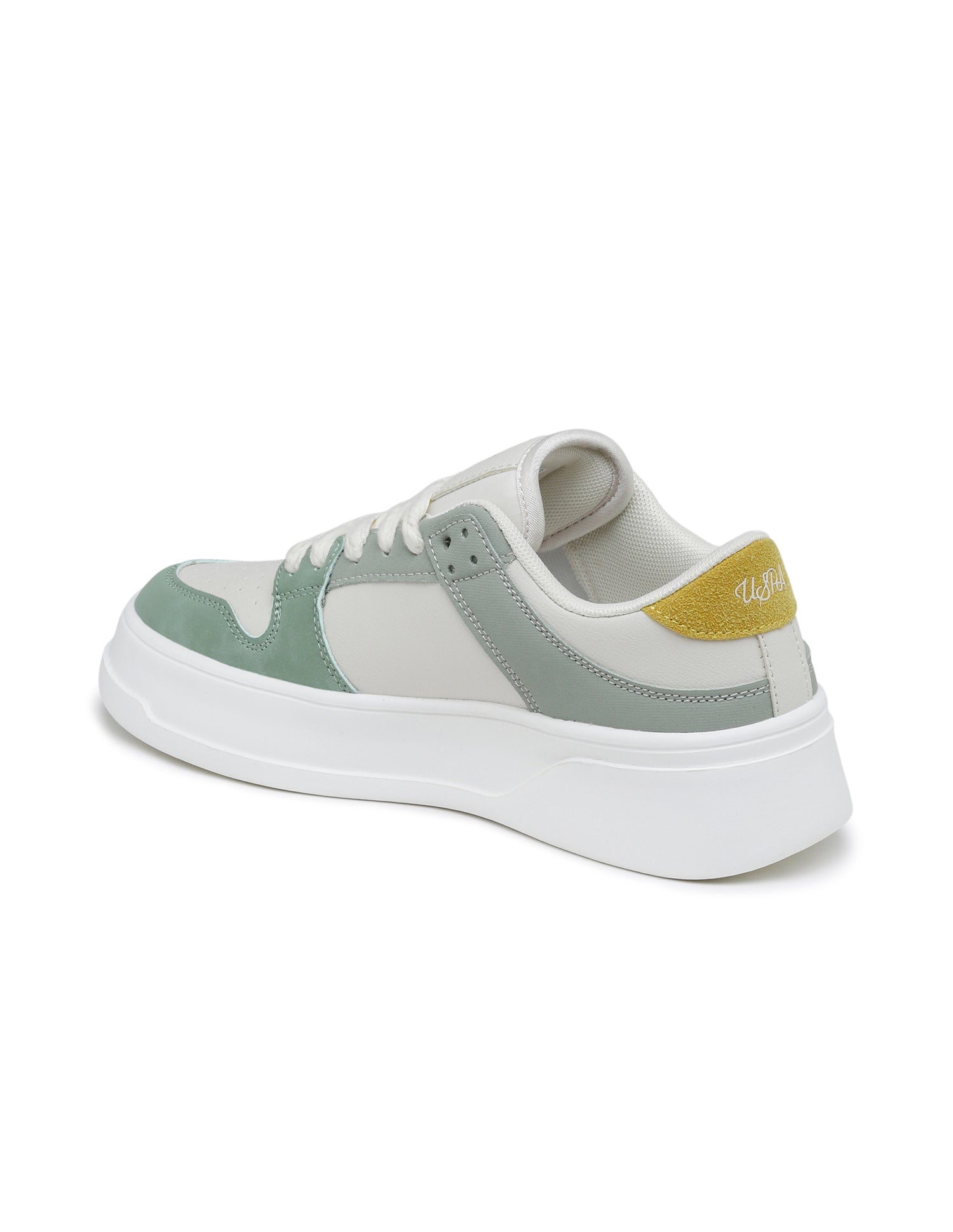 Women Lenora Lace Ups Round Toe Sneakers Off White - U.S. Polo Assn. India | Large