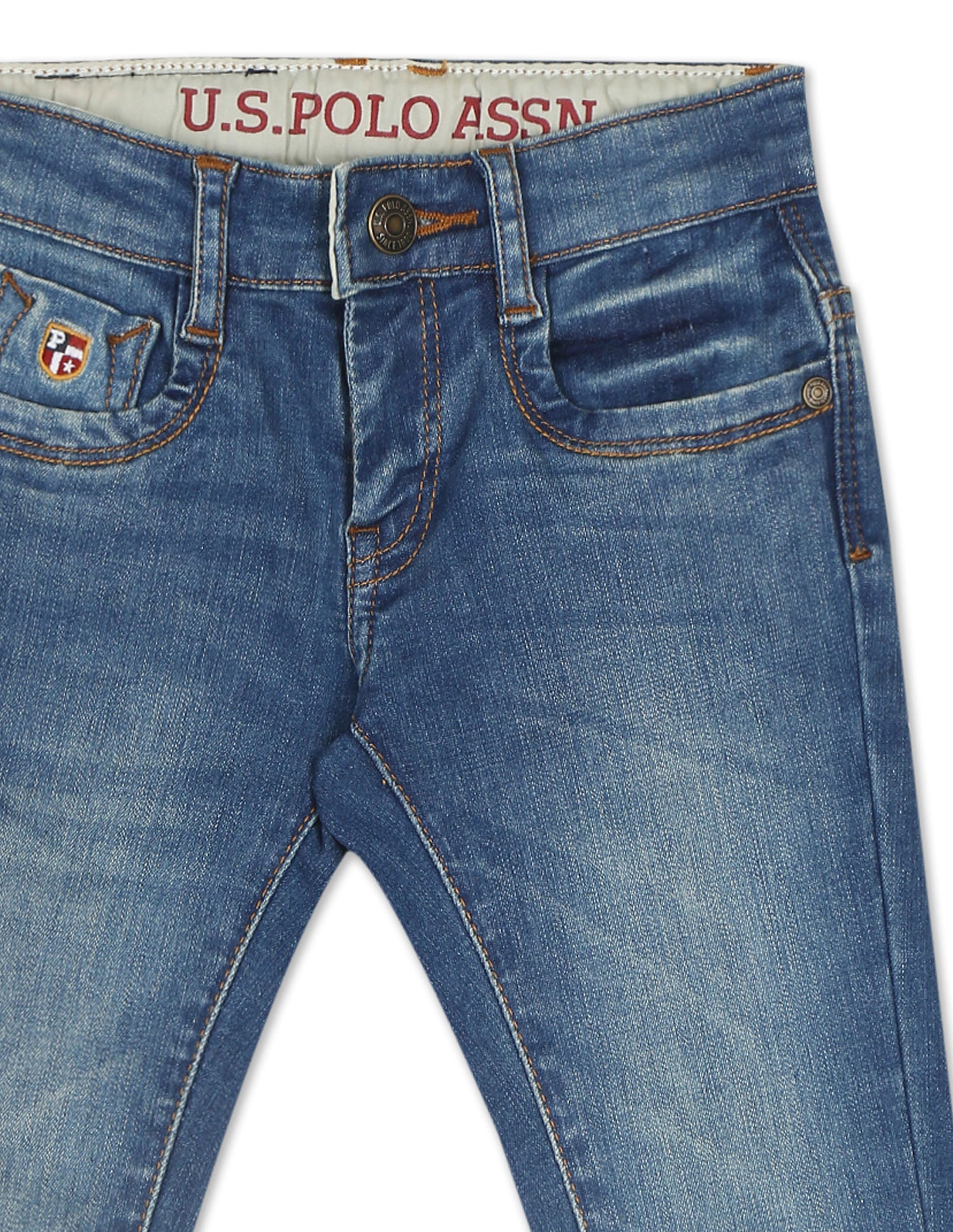 Mid Rise Stone Wash Jeans Blue - U.S. Polo Assn. India | Large