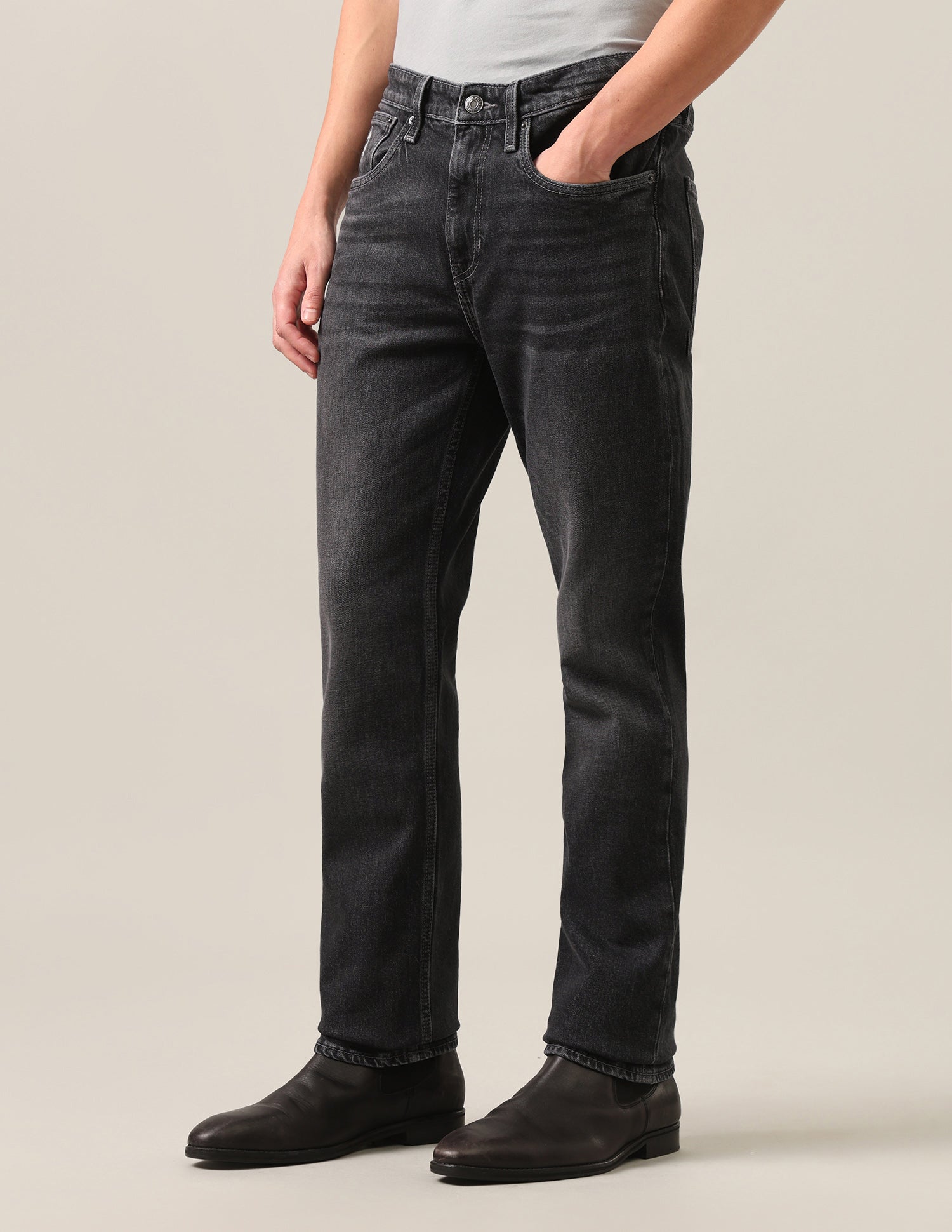 Harold Slim Straight Fit Black Jeans Washed Black - U.S. Polo Assn. India | Large
