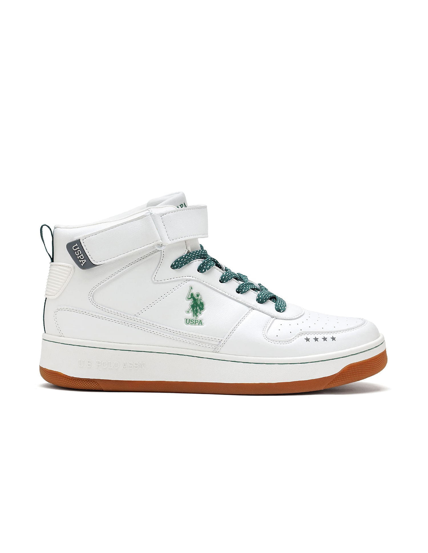 Men Elton 2.0 Off White Retro Court Mid Top  Sneakers White - U.S. Polo Assn. India | Large