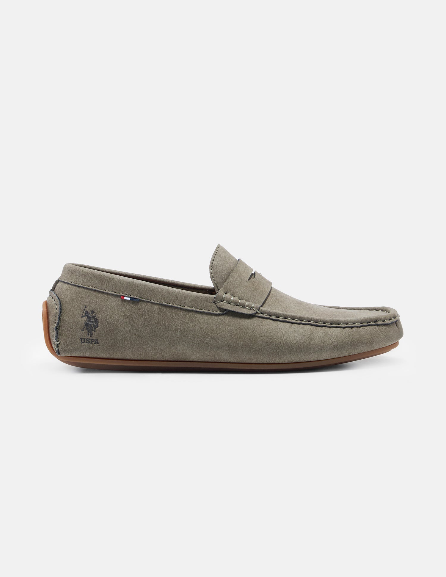 Round Toe Elric Loafers Olive - U.S. Polo Assn. India | Large
