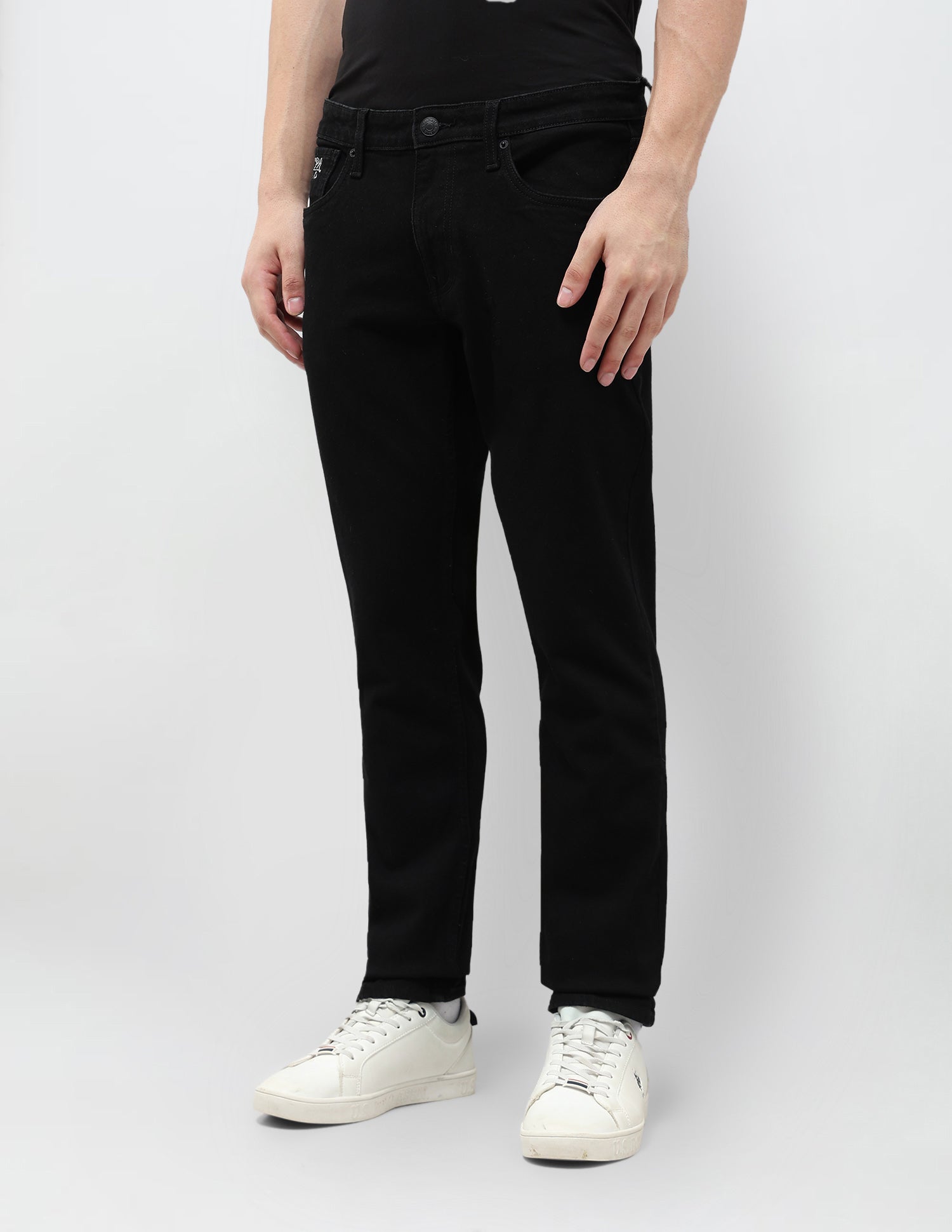 Brandon Slim Tapered Fit Mid Rise Jeans Black - U.S. POLO ASSN. | Large