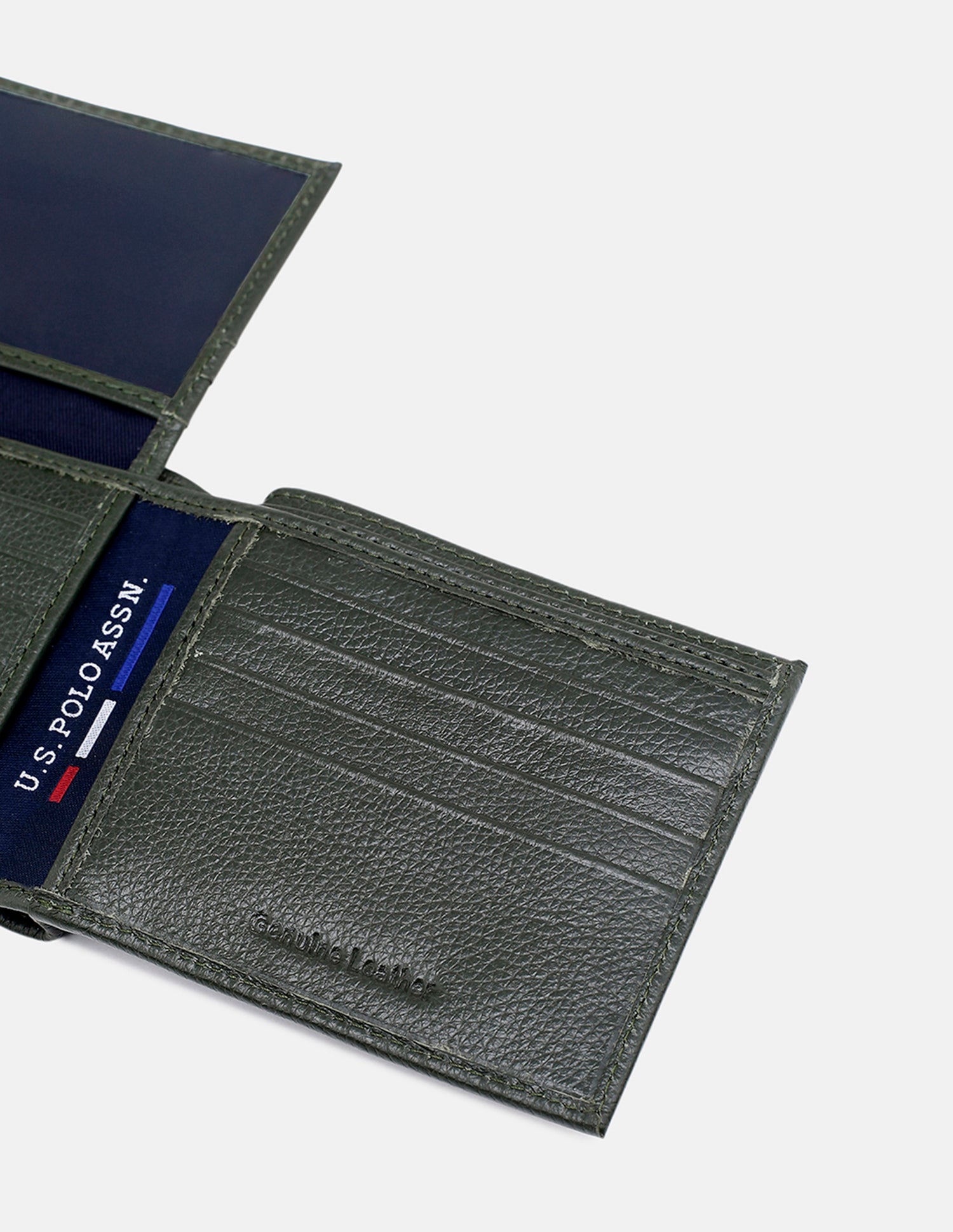 Bi-Fold Solid Wallet Olive - U.S. Polo Assn. India | Large