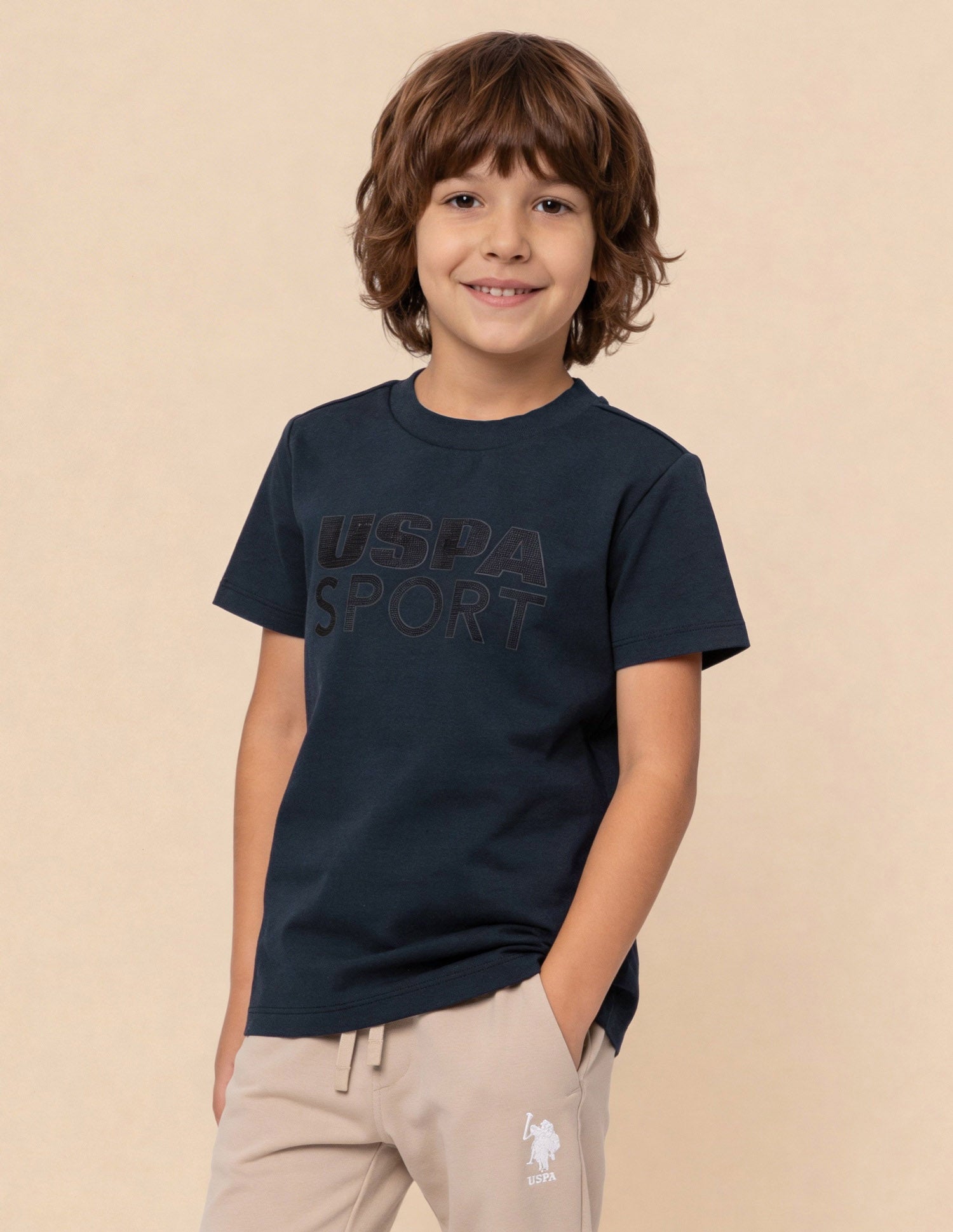 Brand Embellished Regular Fit T-Shirt Teal - U.S. Polo Assn. India | Large