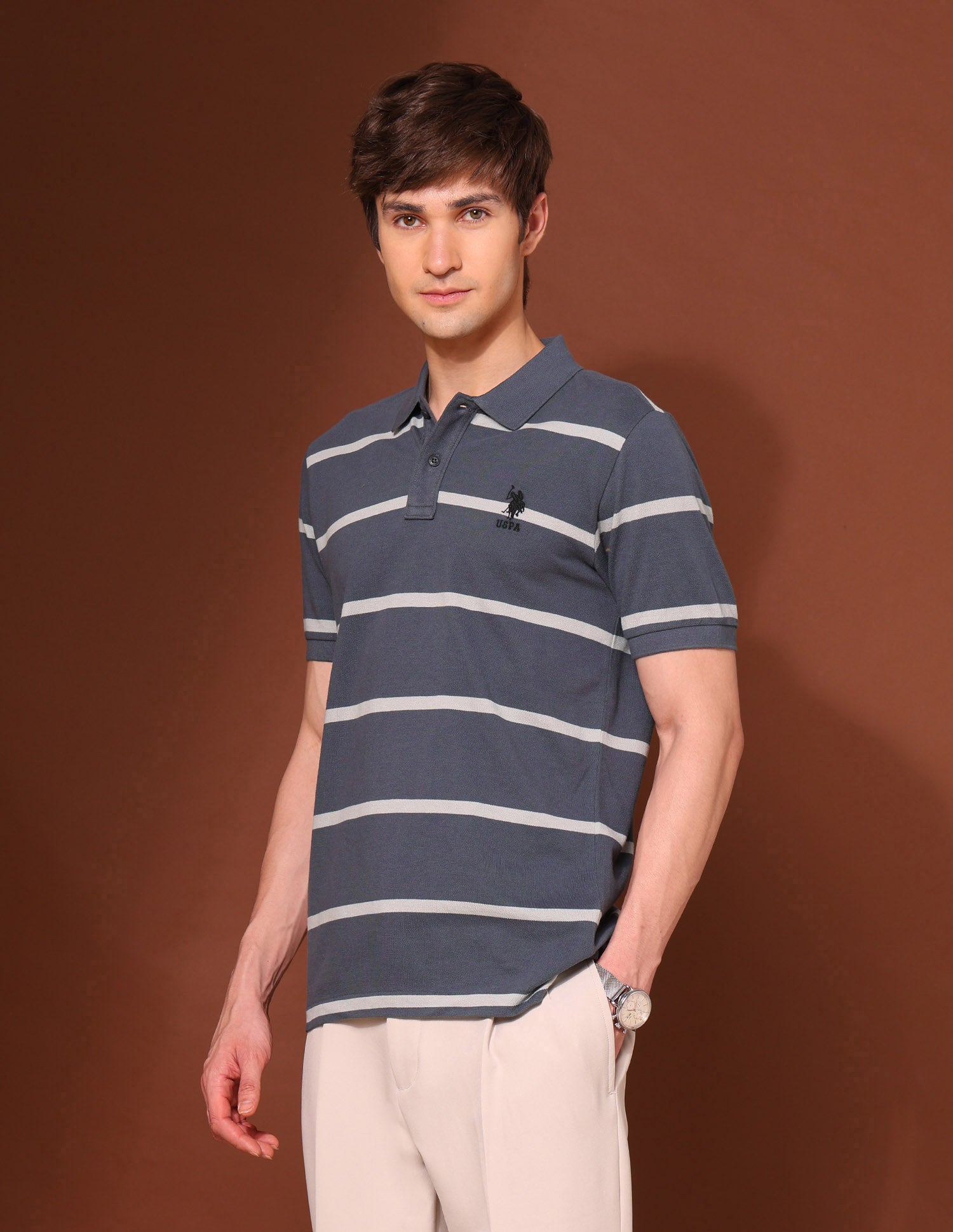 Pure Cotton Work And Wander Polo Shirt Dark Green - U.S. Polo Assn. India | Large
