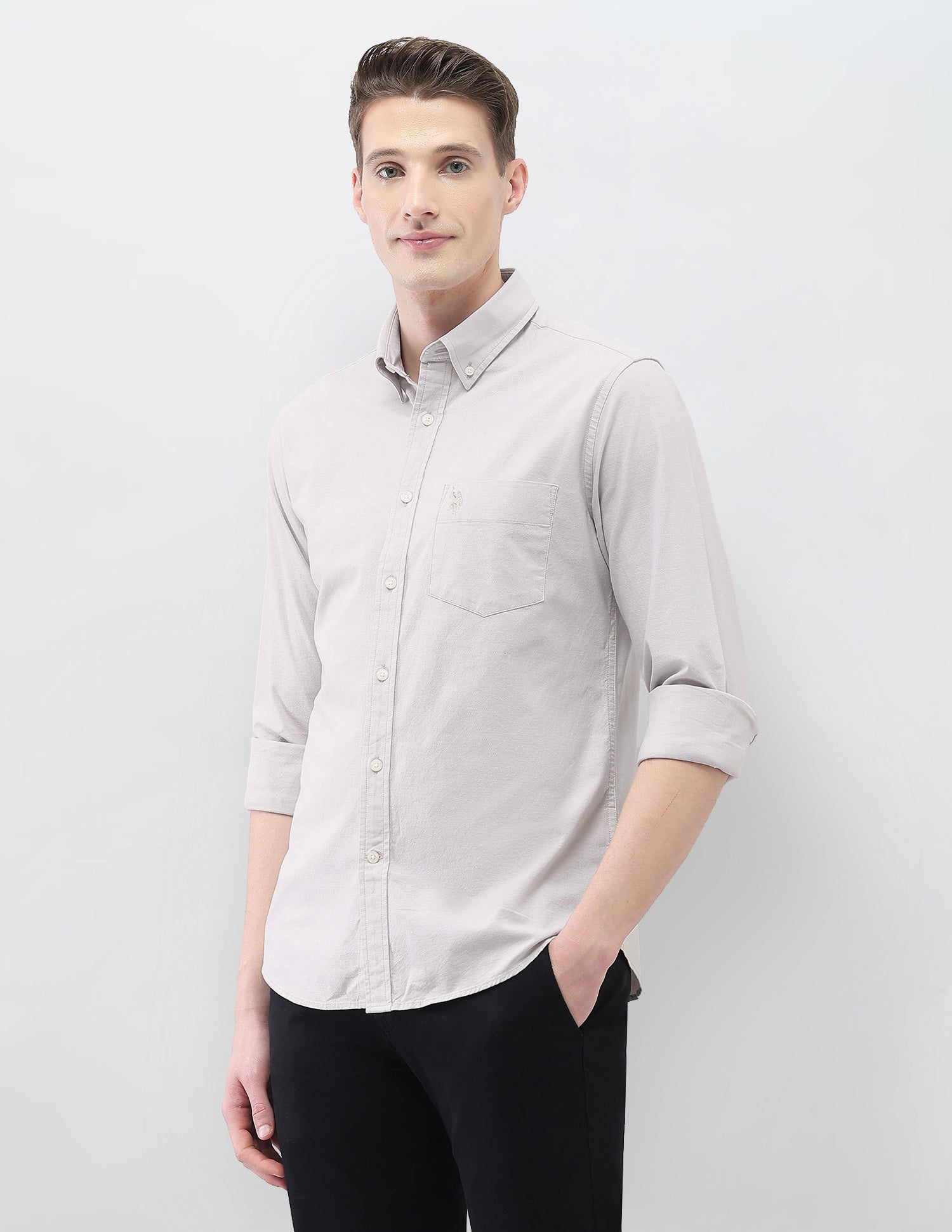 Casa De Campo Regular Fit Shirt Ivory - U.S. Polo Assn. India | Large