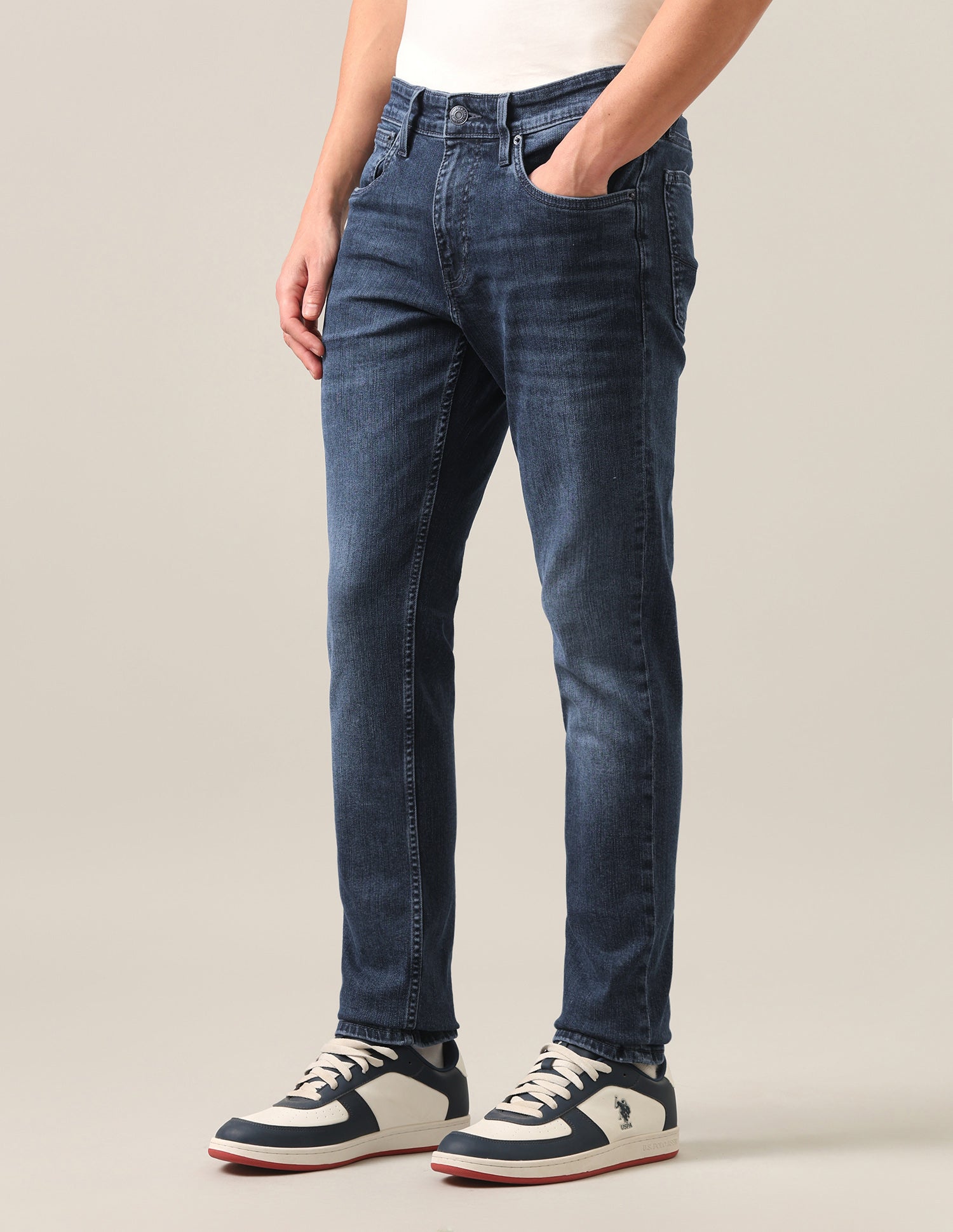 Brandon Slim-Tapered Fit Blue Jeans Dark Blue - U.S. Polo Assn. India | Large
