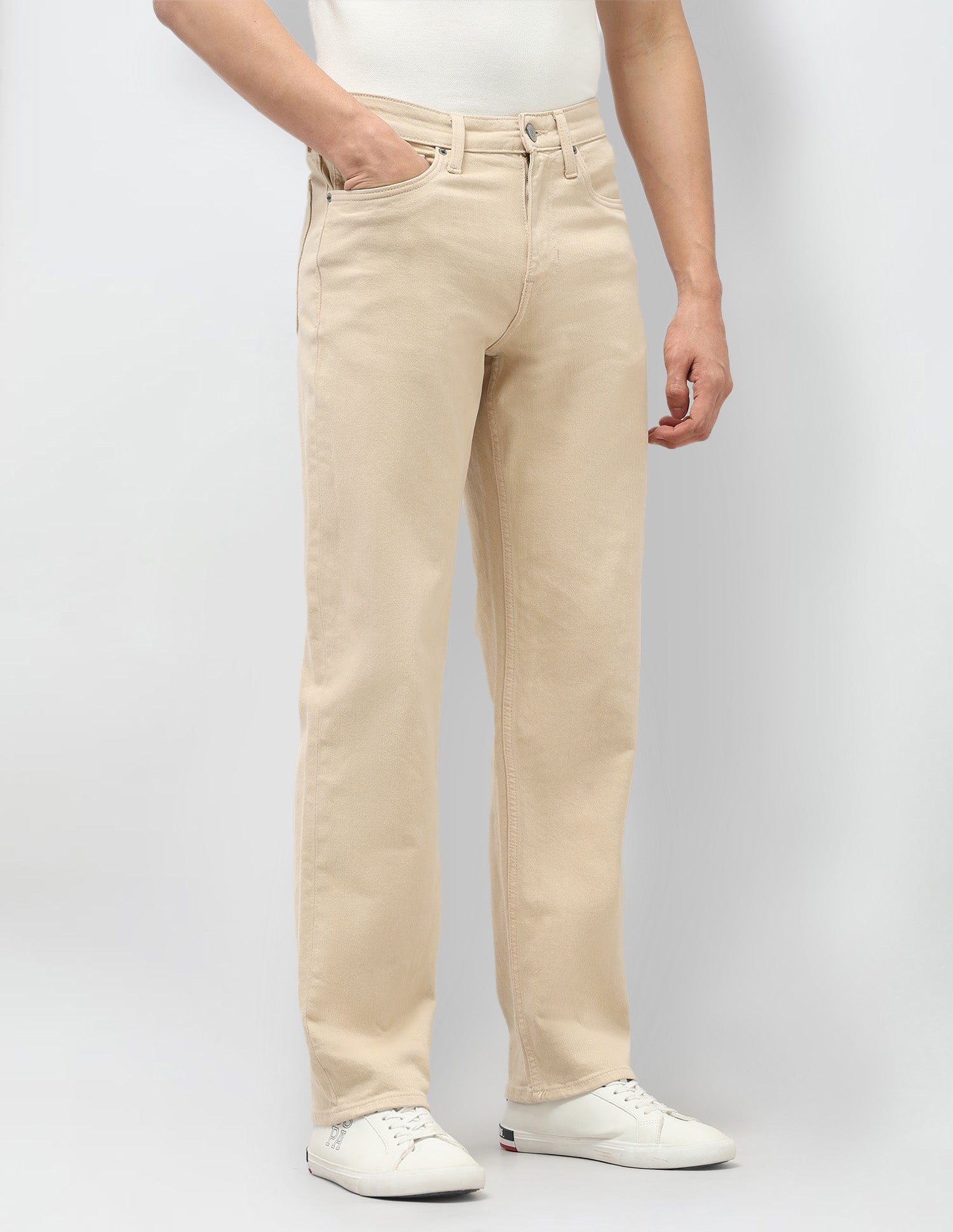 Shawn Relaxed Fit Beige Jeans Beige - U.S. POLO ASSN. | Large