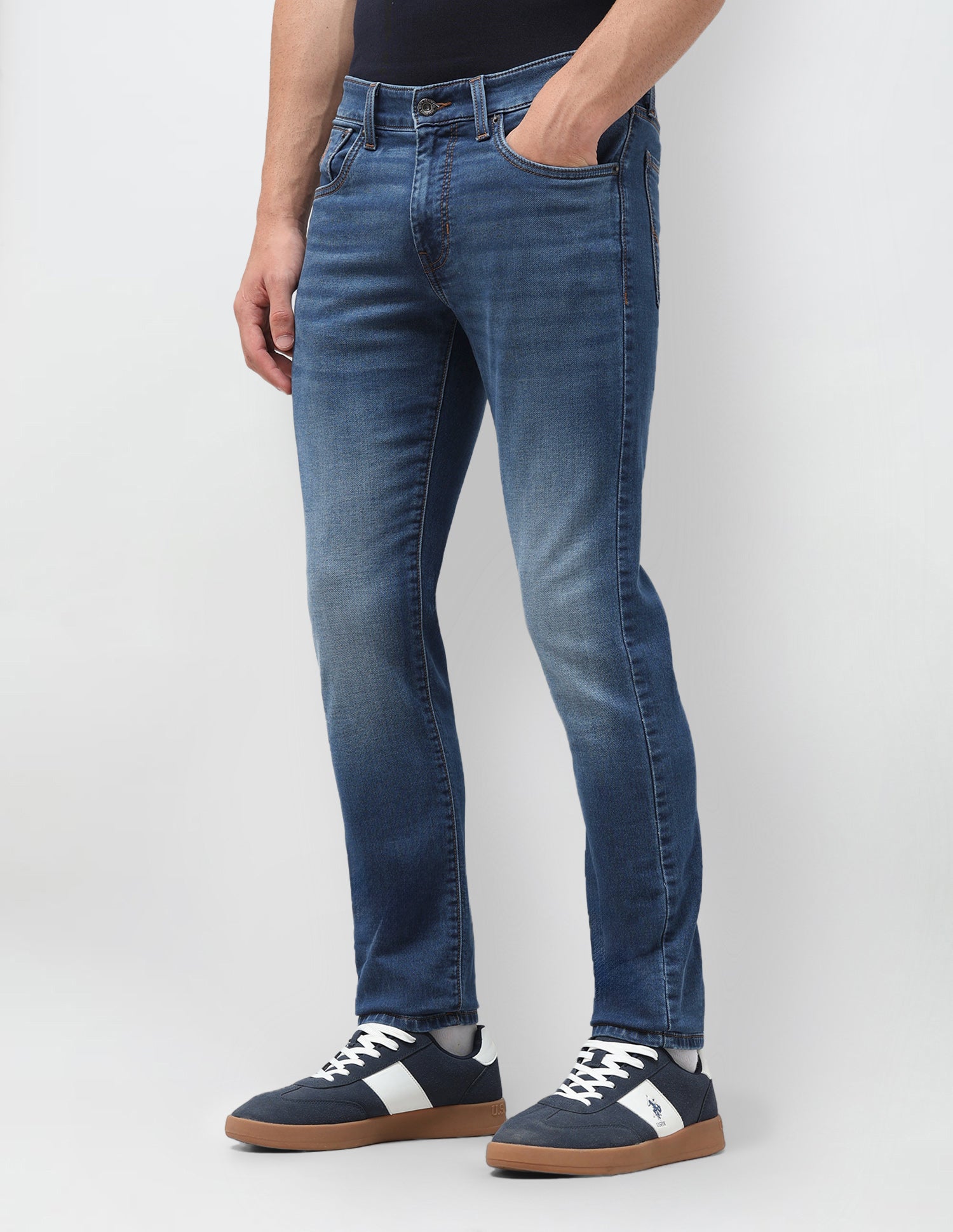 Regallo Skinny Fit Blue Jeans Blue - U.S. Polo Assn. India | Large