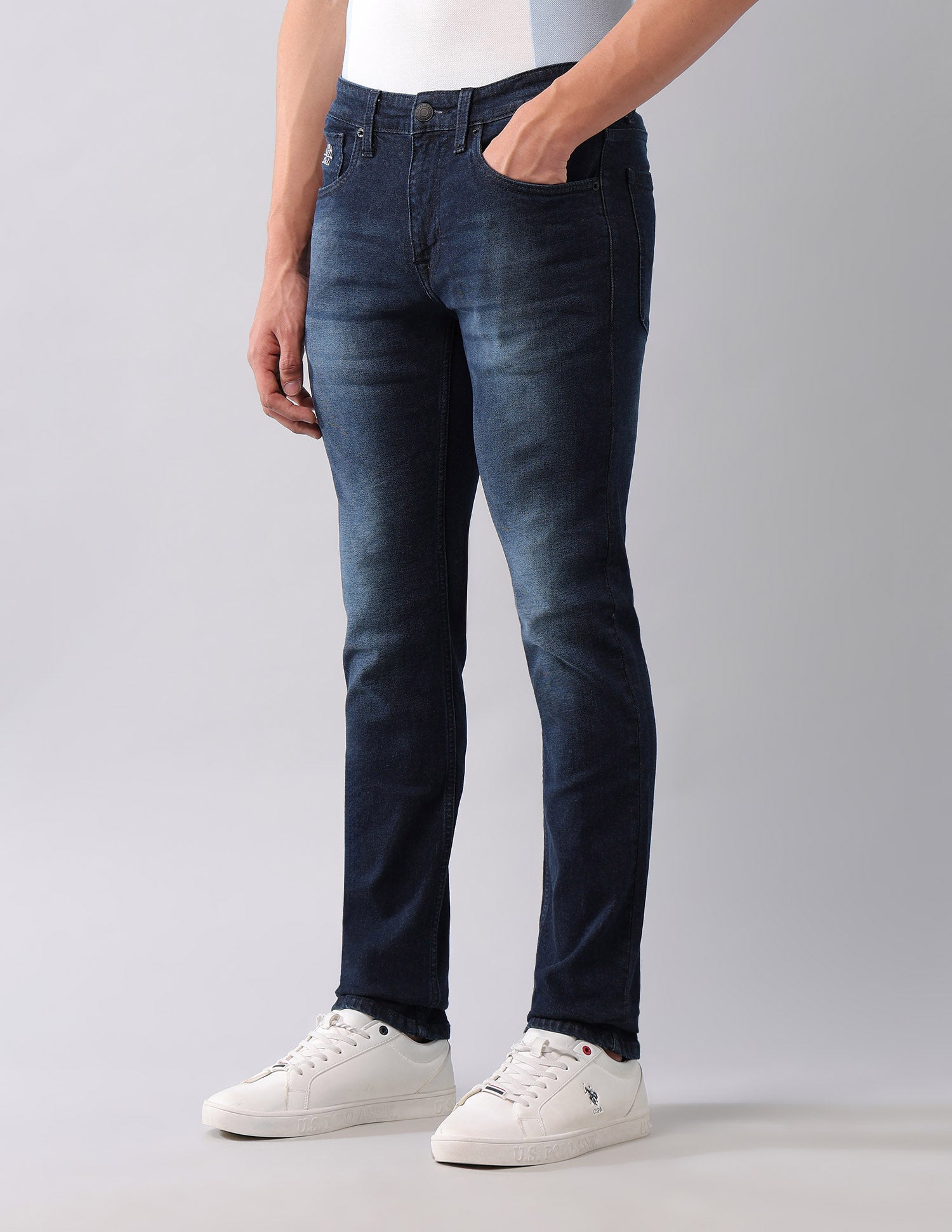 Regallo Skinny Fit Blue Jeans Dark Wash - U.S. Polo Assn. India | Large