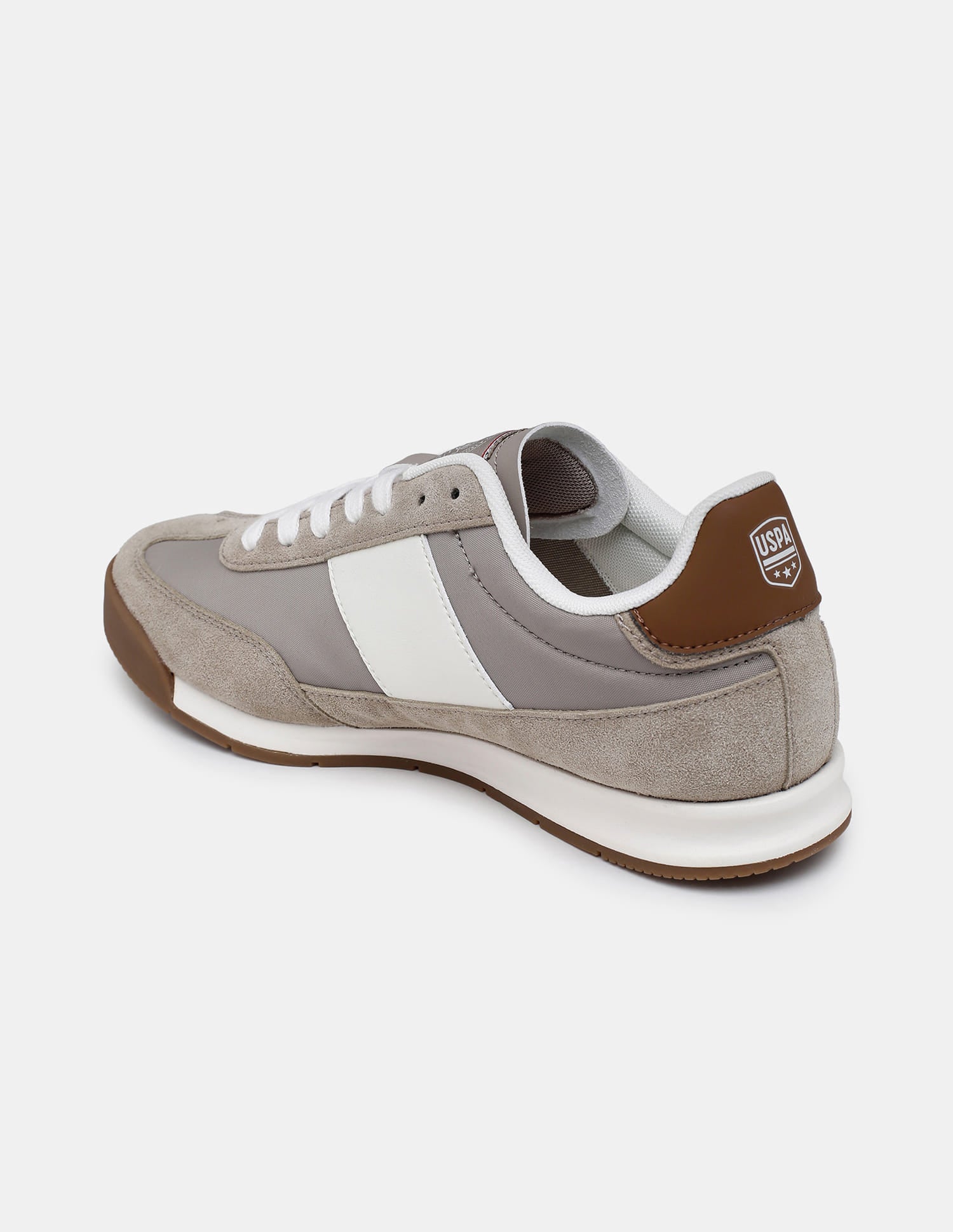 Colour Blocked Lace Ups Gallop Sneakers Beige - U.S. Polo Assn. India | Large
