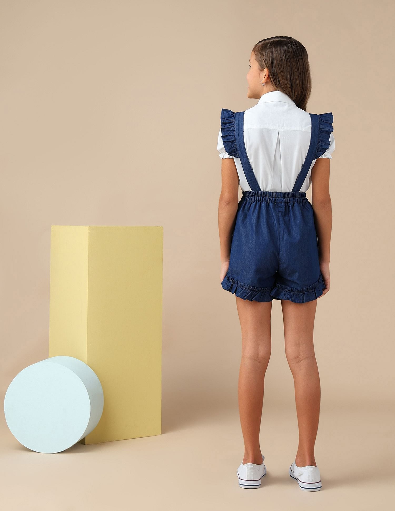 Girls Solid Regular Fit Top White - U.S. POLO ASSN. | Large