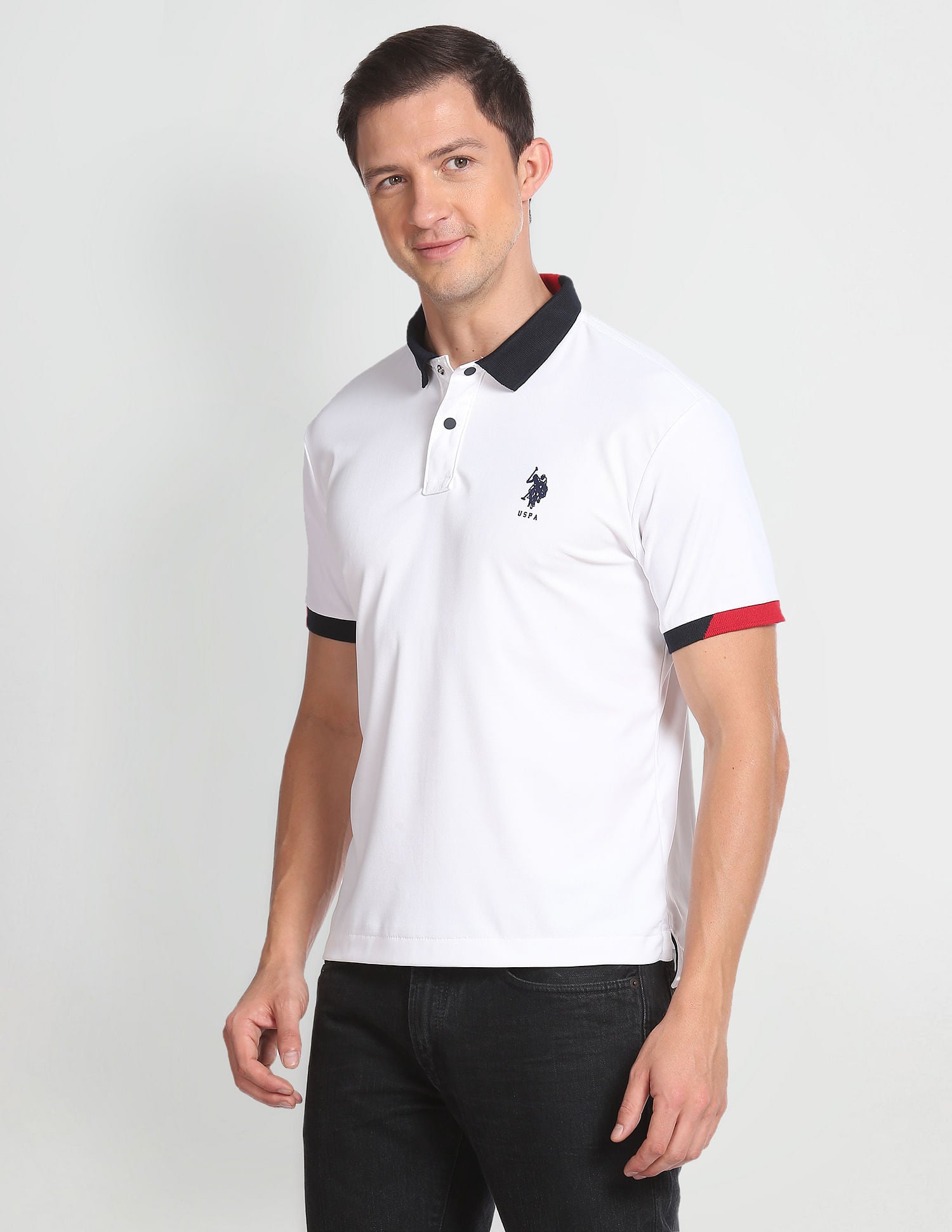 Solid Slim Fit Polo Shirt White - U.S. POLO ASSN. | Large