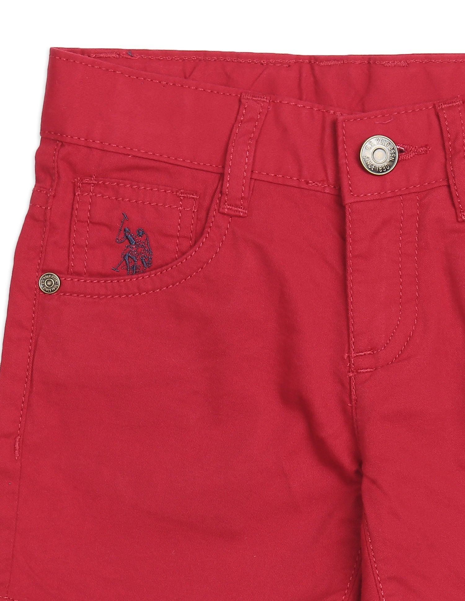 Mid Rise Solid Shorts Red - U.S. POLO ASSN. | Large