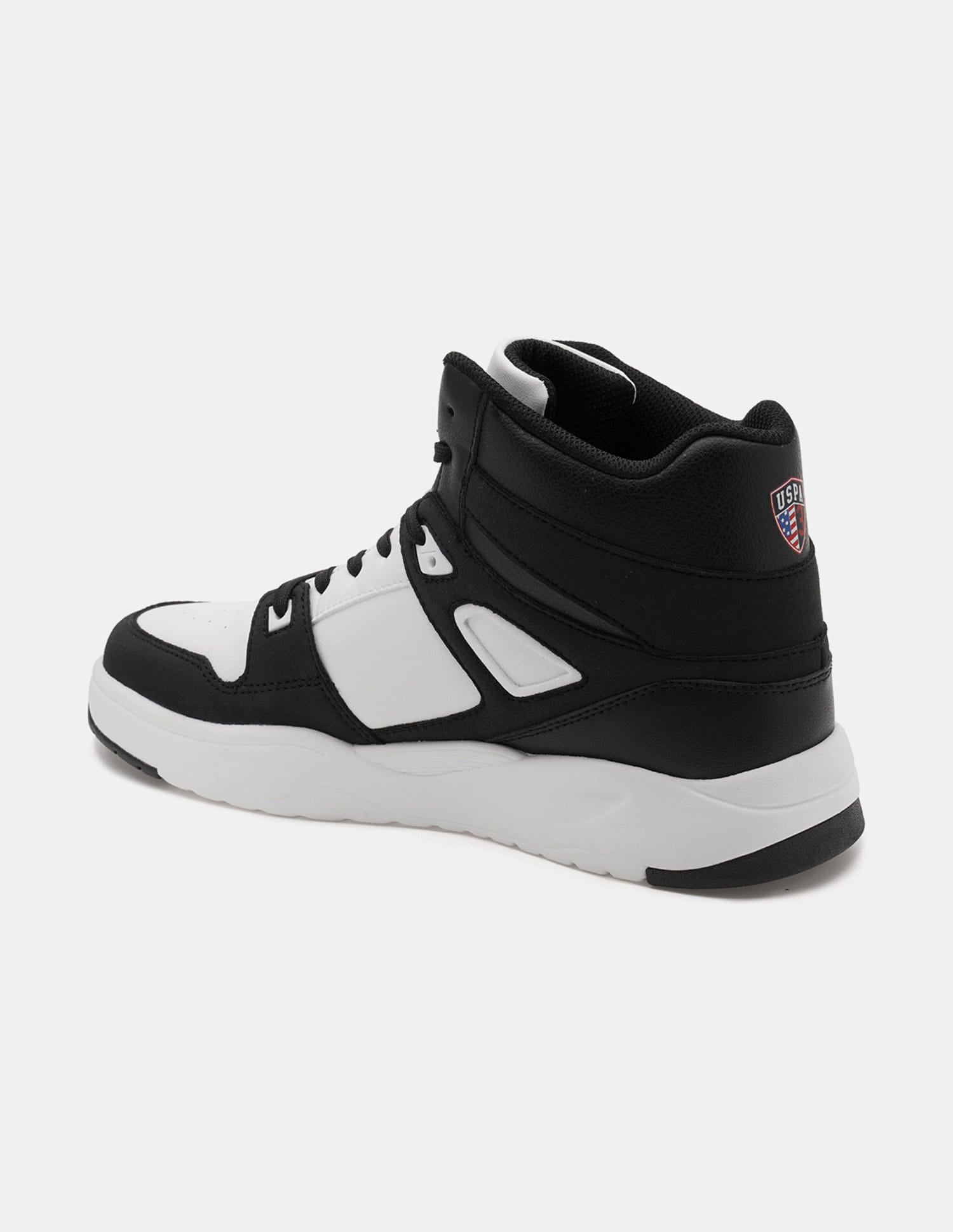 Men Bruce Mid Top Sneakers Black - U.S. Polo Assn. India | Large