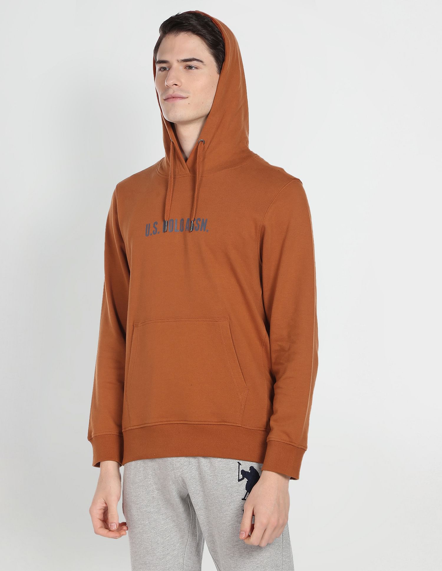 Essential Hooded Sweatshirt Rust - U.S. POLO ASSN. | Large