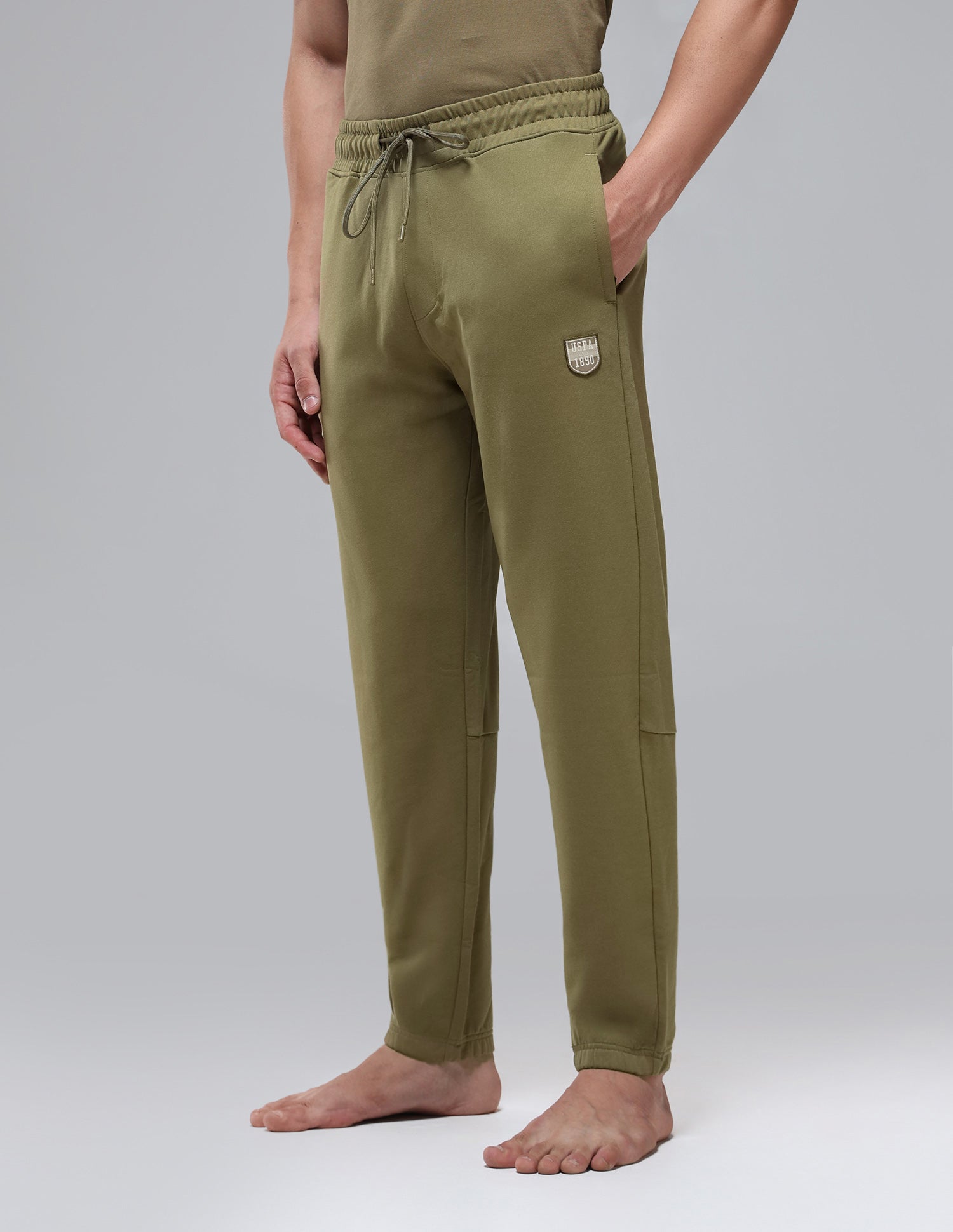 Breathable Relaxed Fit OJ010 Lounge Joggers Martin Olive - U.S. Polo Assn. India | Large