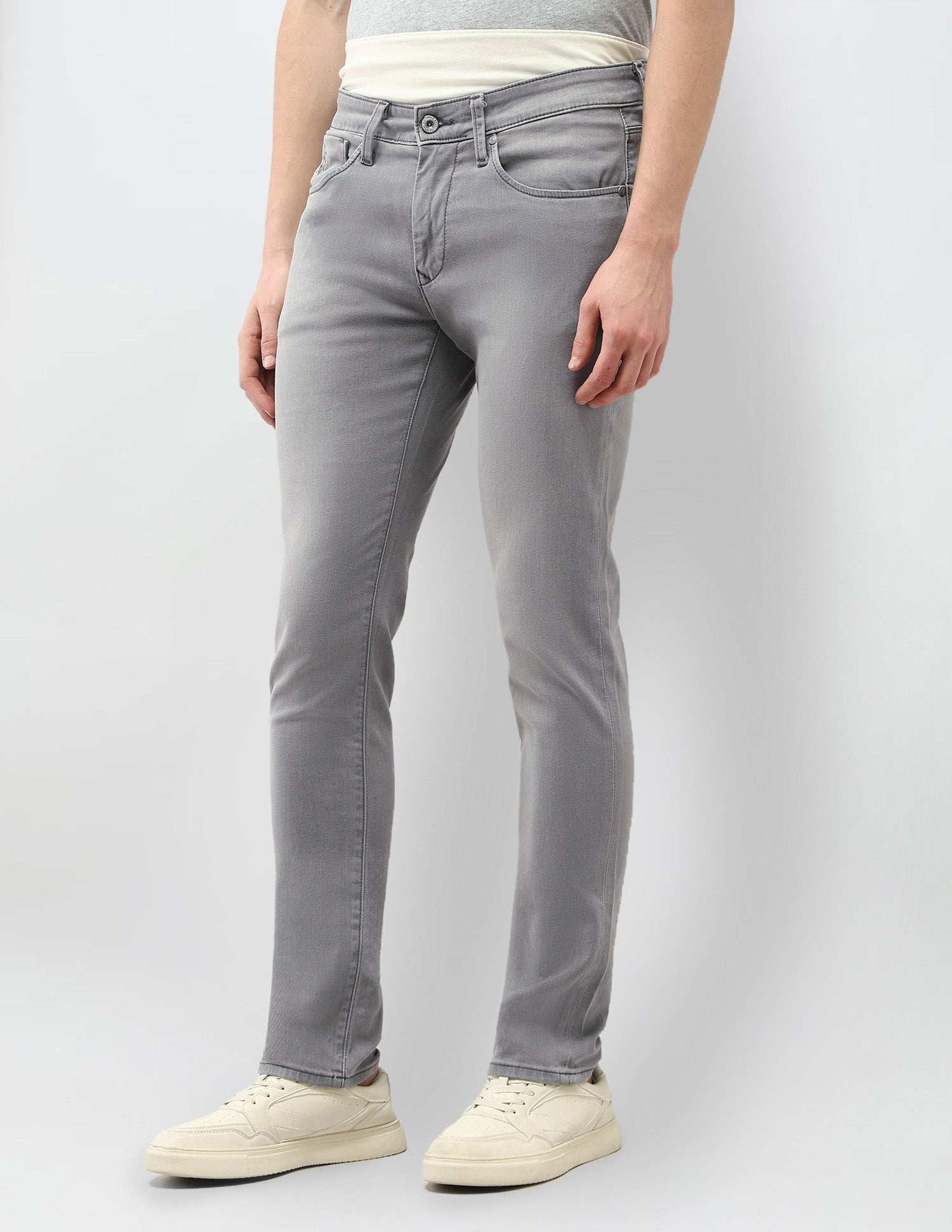 Brandon Slim Tapered Fit Light Washed Jeans Grey - U.S. Polo Assn. India | Large