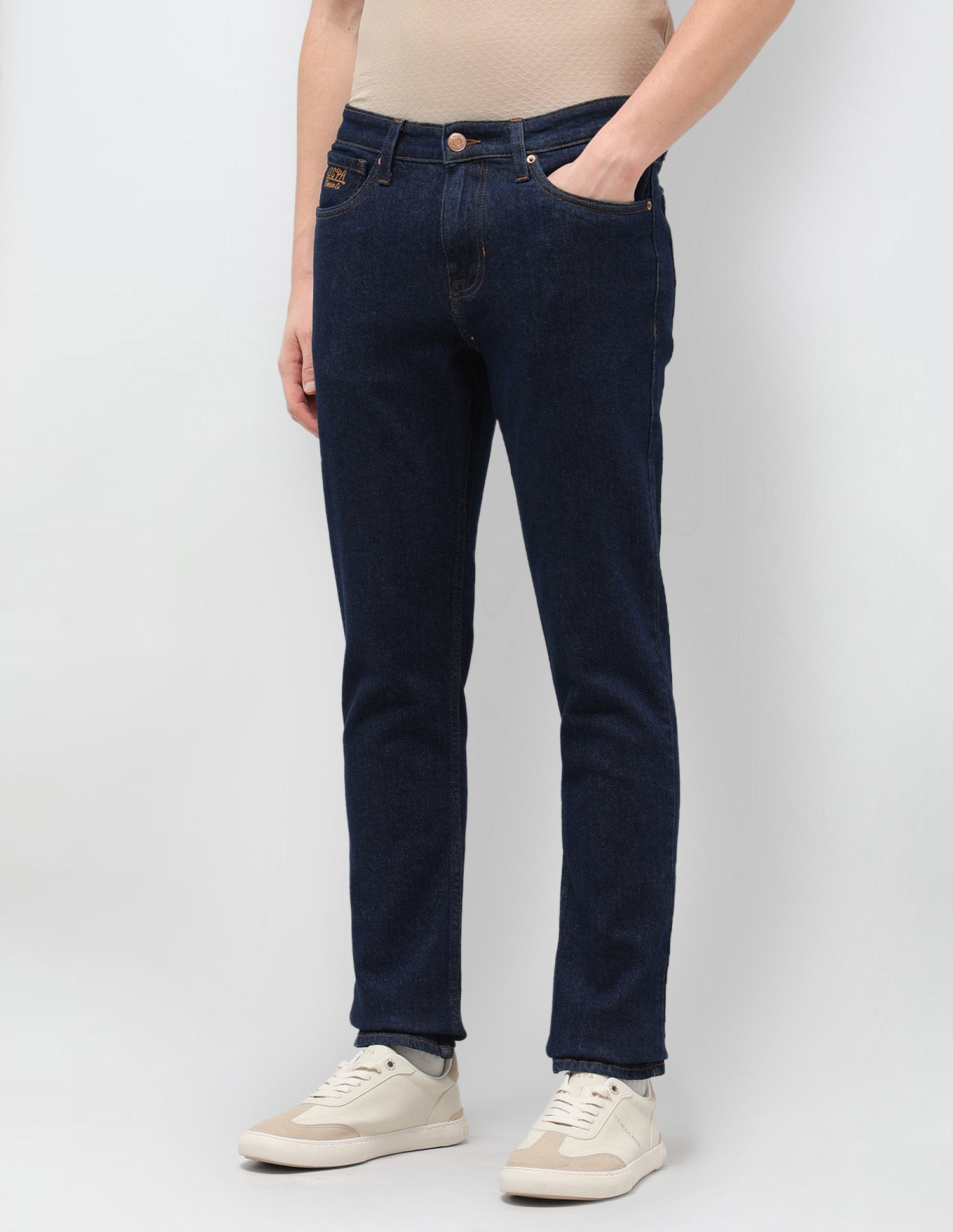 Brandon Slim Tapered Fit Blue Jeans Dark Blue - U.S. POLO ASSN. | Large