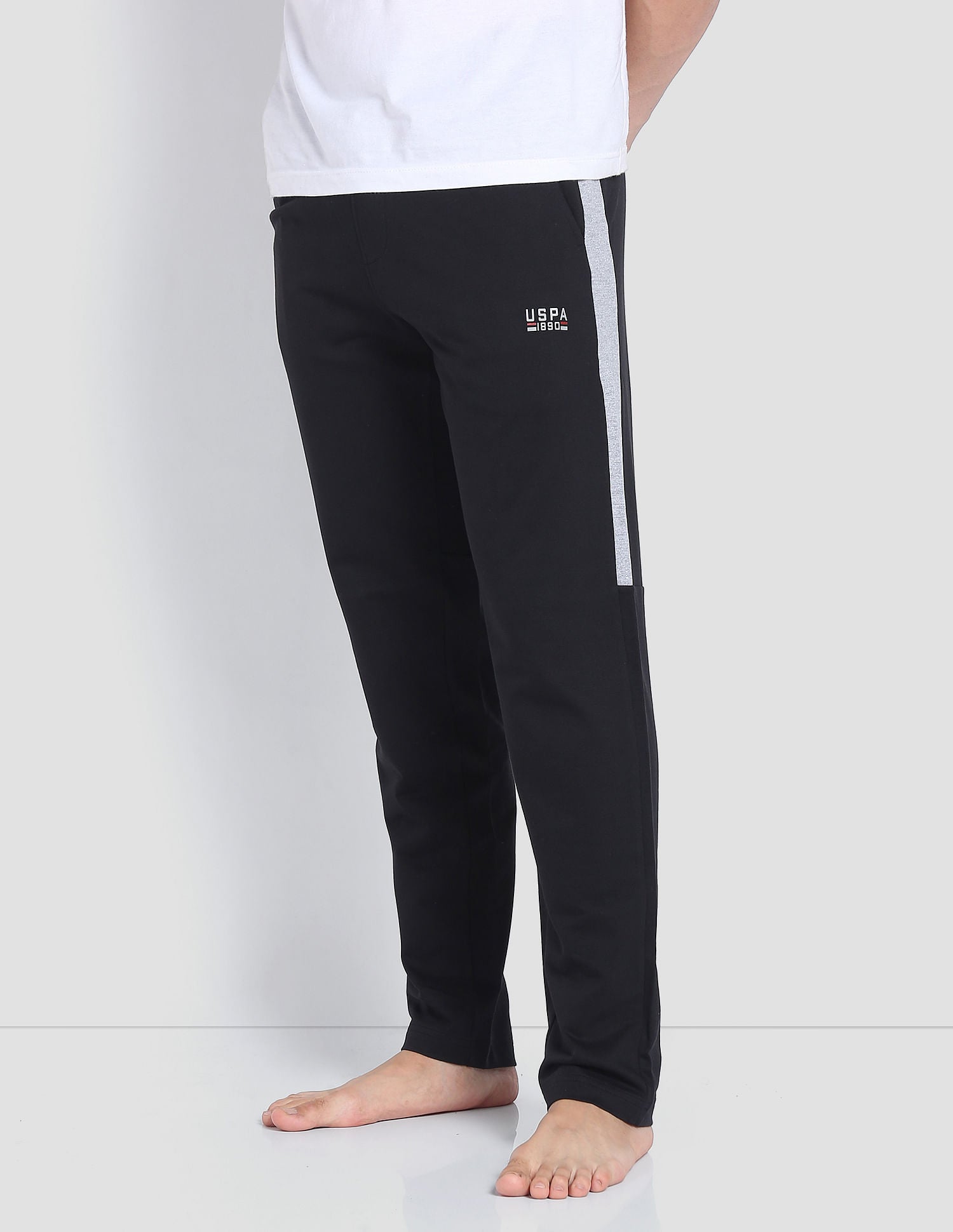 Solid Cotton OR001 Track Pants - Pack Of 1 Black - U.S. POLO ASSN. | Large