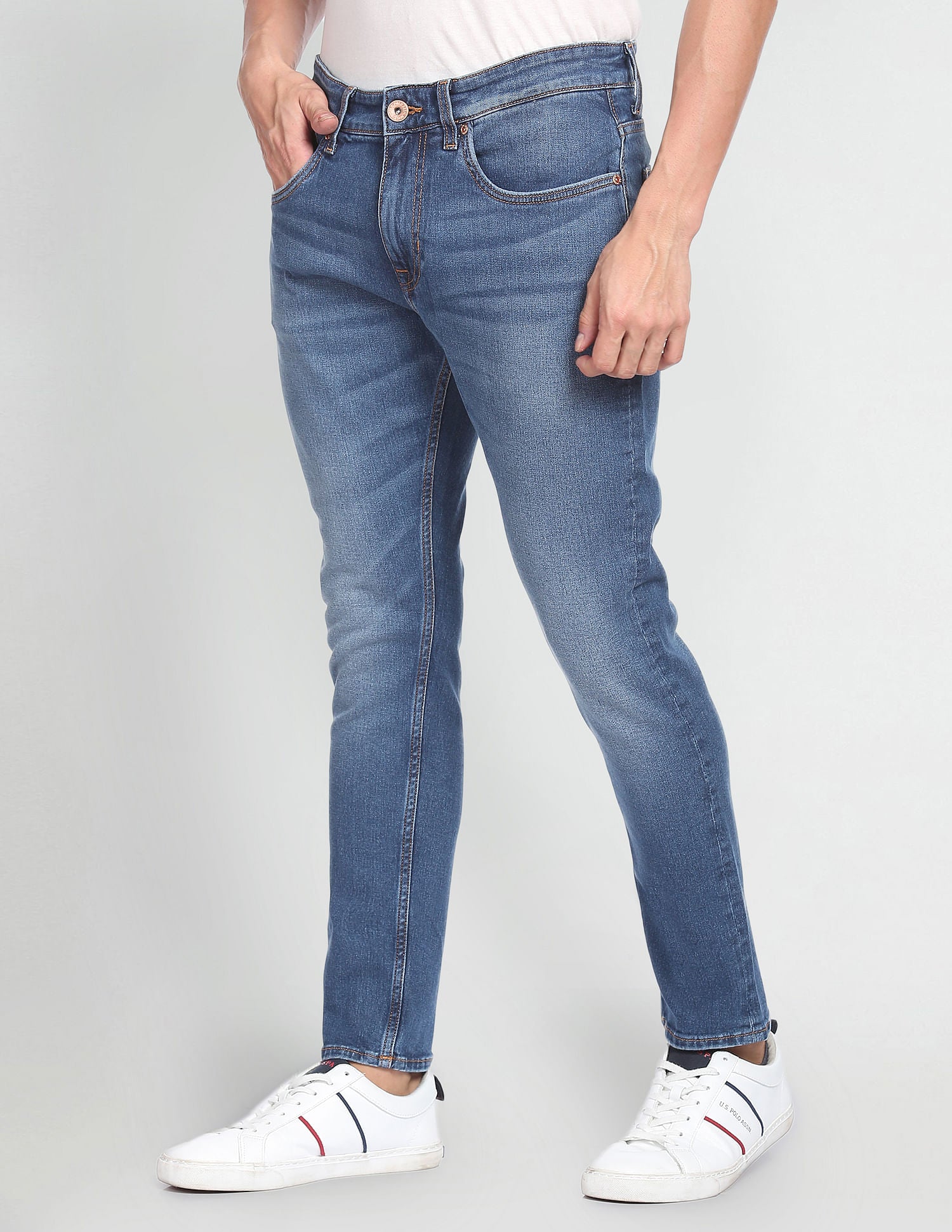 Henry Tapered Cropped Authentic Jeans Blue - U.S. POLO ASSN. | Large