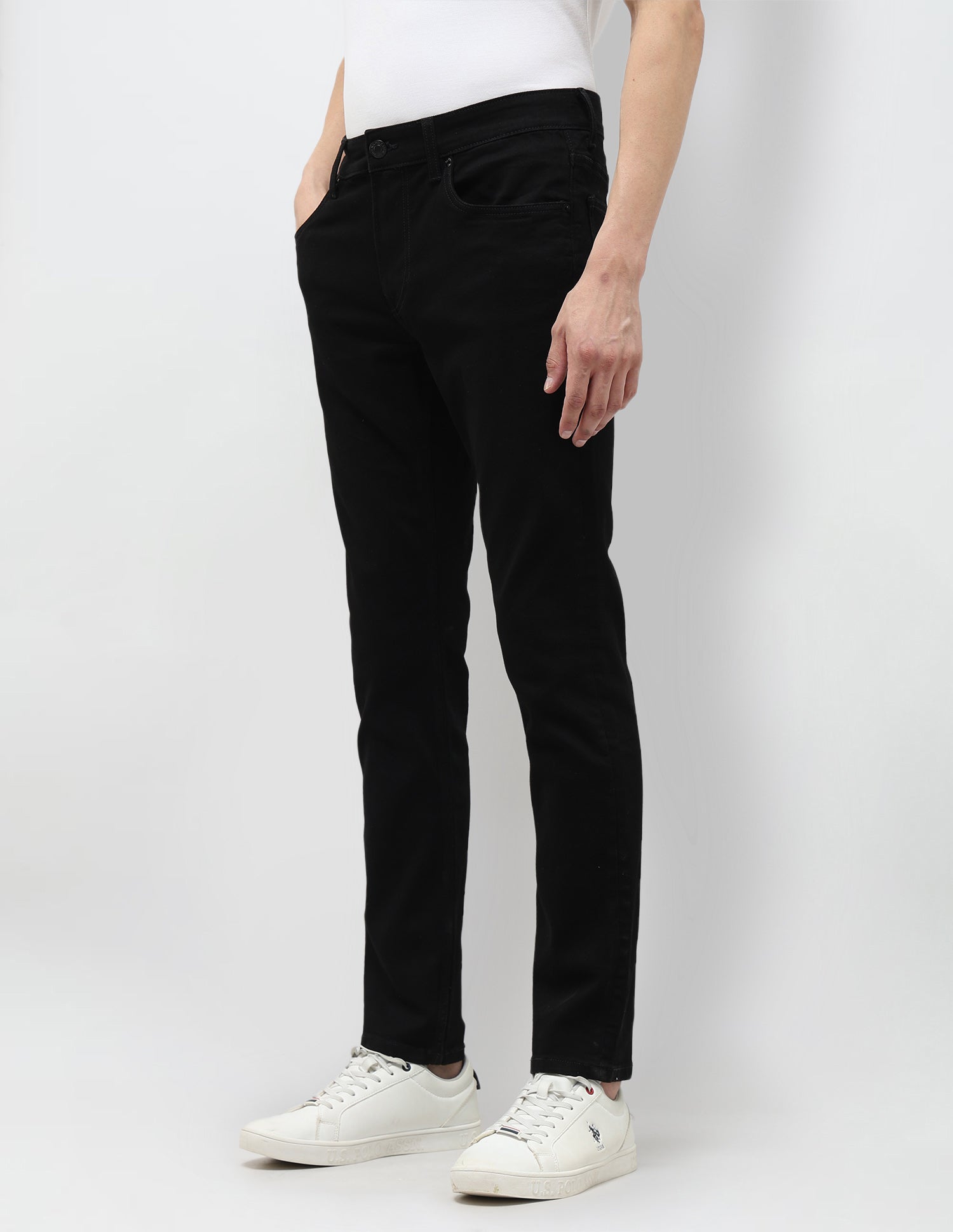Brandon Slim Tapered Fit Black Jeans Black - U.S. POLO ASSN. | Large