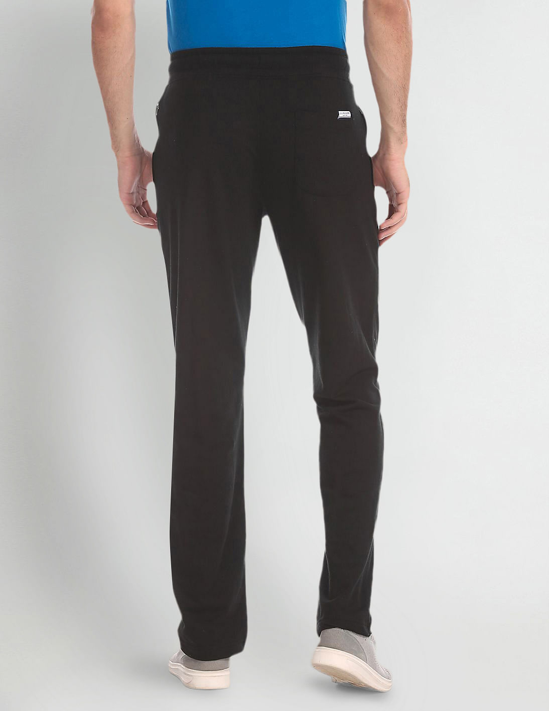 Comfort Fit Solid Cotton Polyester I673 Lounge Track Pants - Pack Of 1 Black - U.S. POLO ASSN. | Large