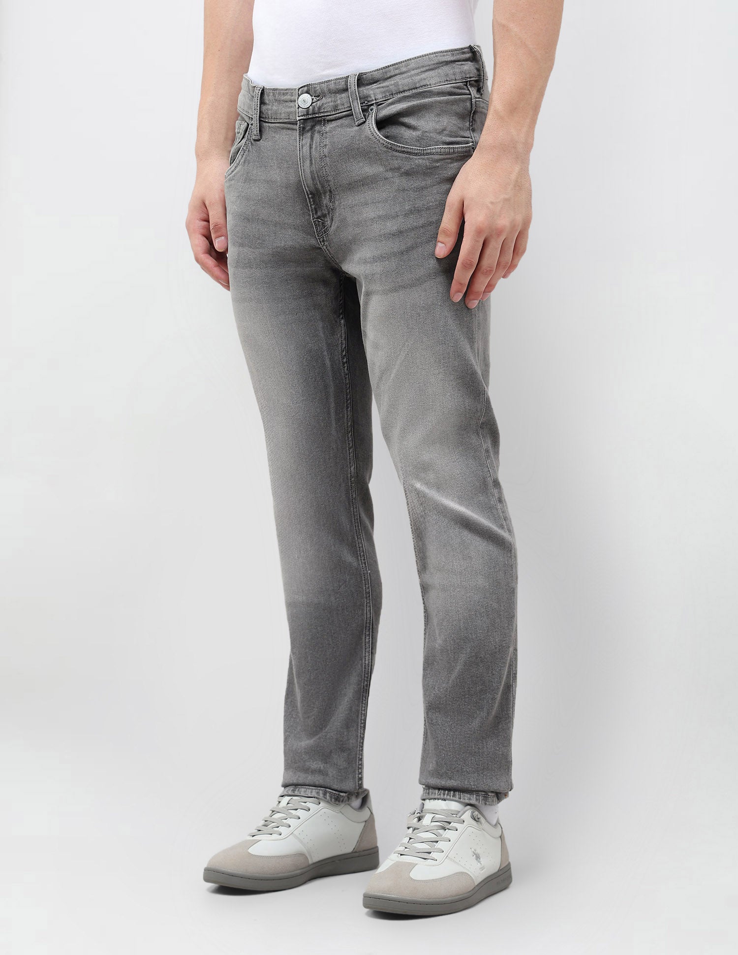 Brandon Slim Tapered Fit Grey Jeans Grey - U.S. POLO ASSN. | Large